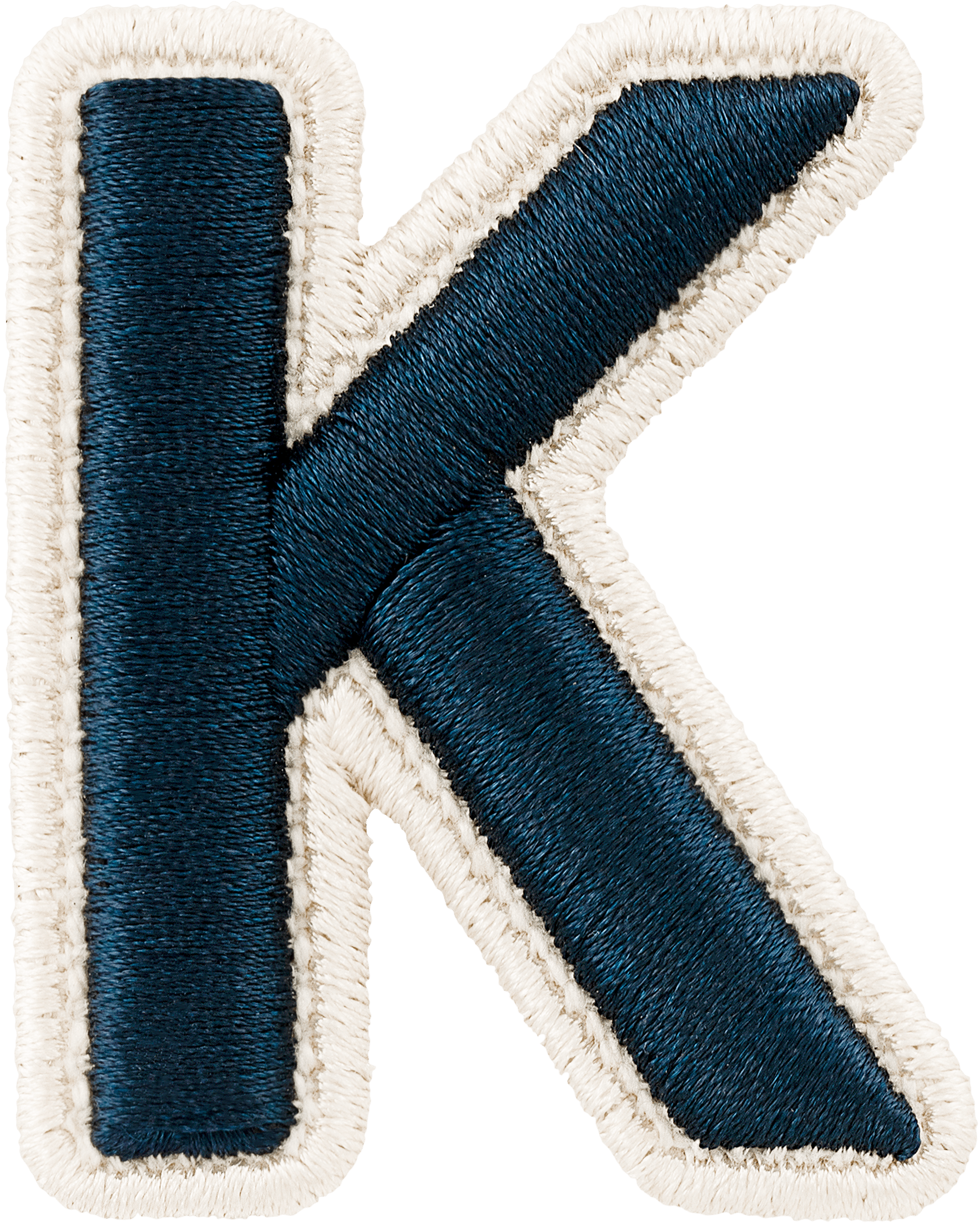 Sapphire Rolled Embroidery Letter Patch