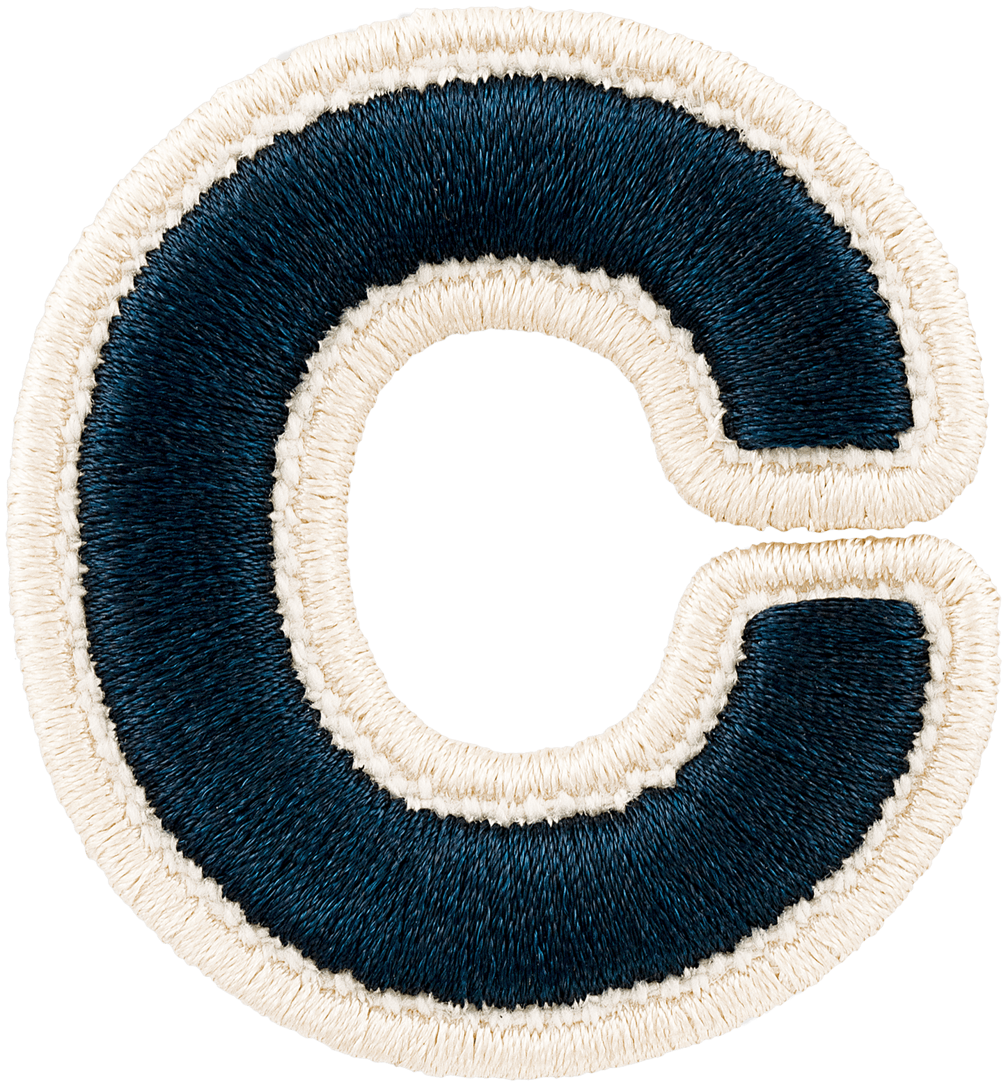 Sapphire Rolled Embroidery Letter Patch