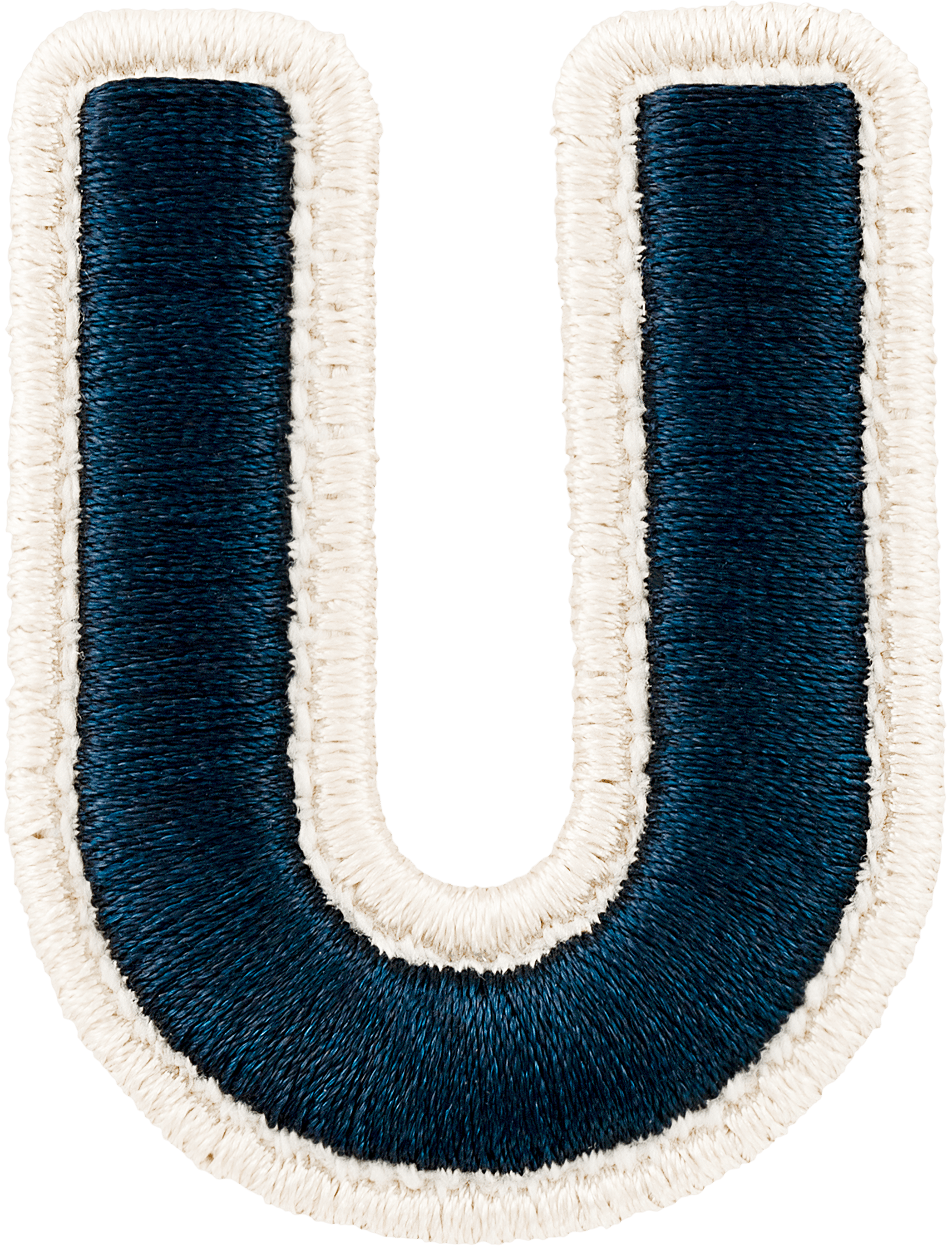 Sapphire Rolled Embroidery Letter Patch