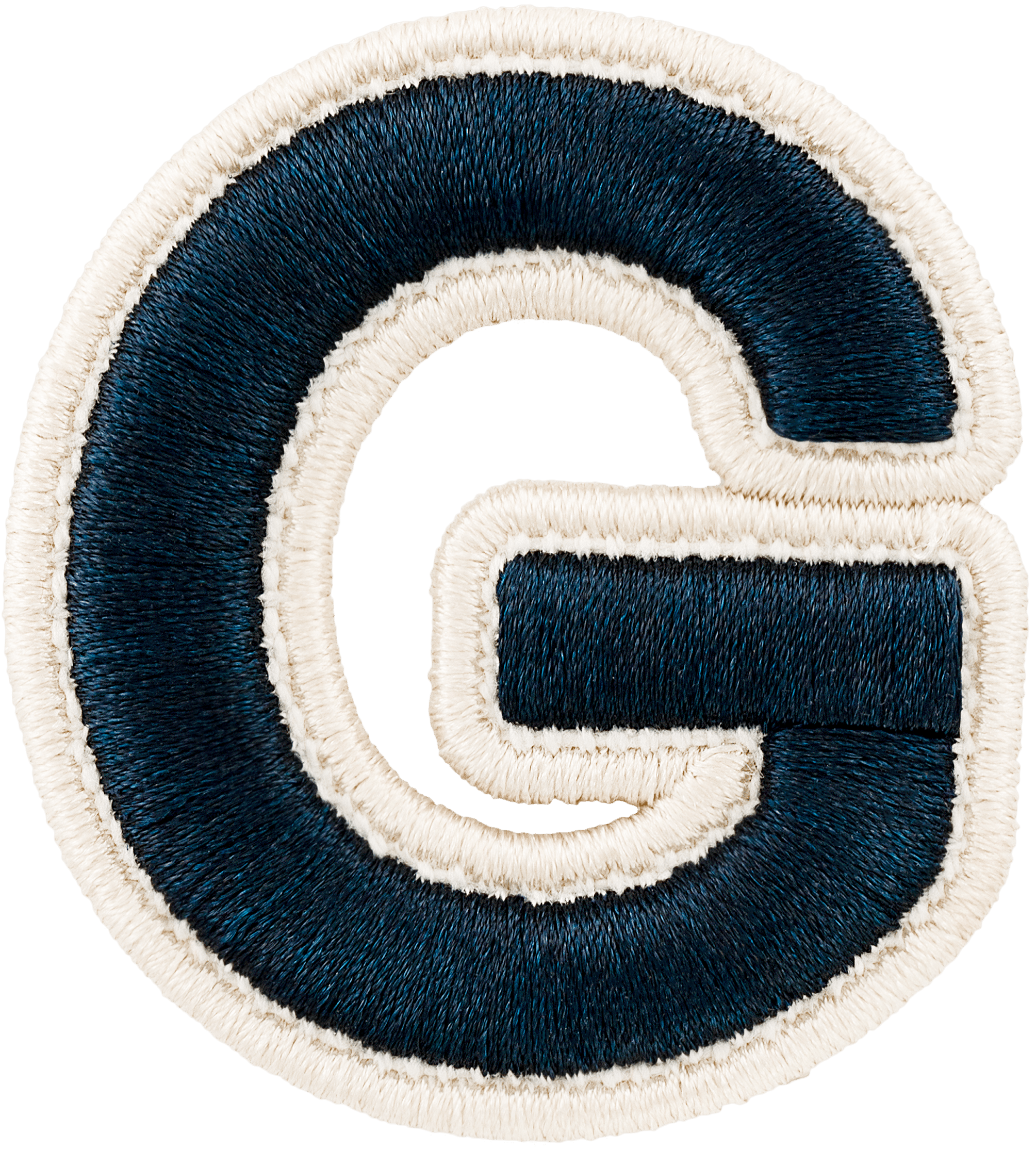 Sapphire Rolled Embroidery Letter Patch