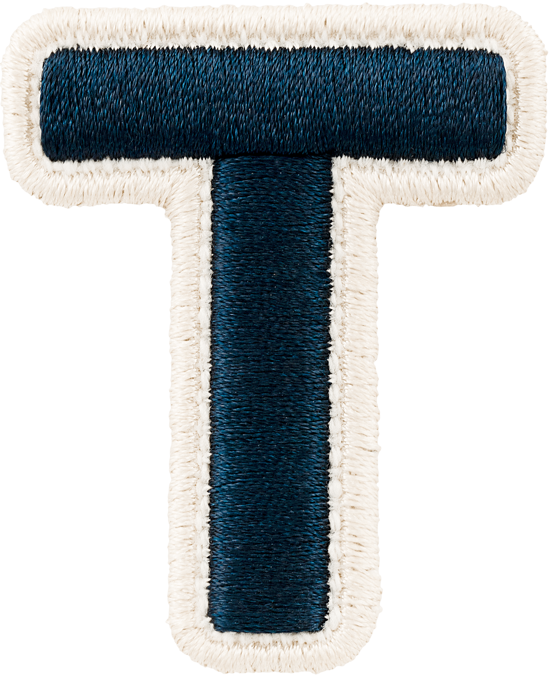 Sapphire Rolled Embroidery Letter Patch