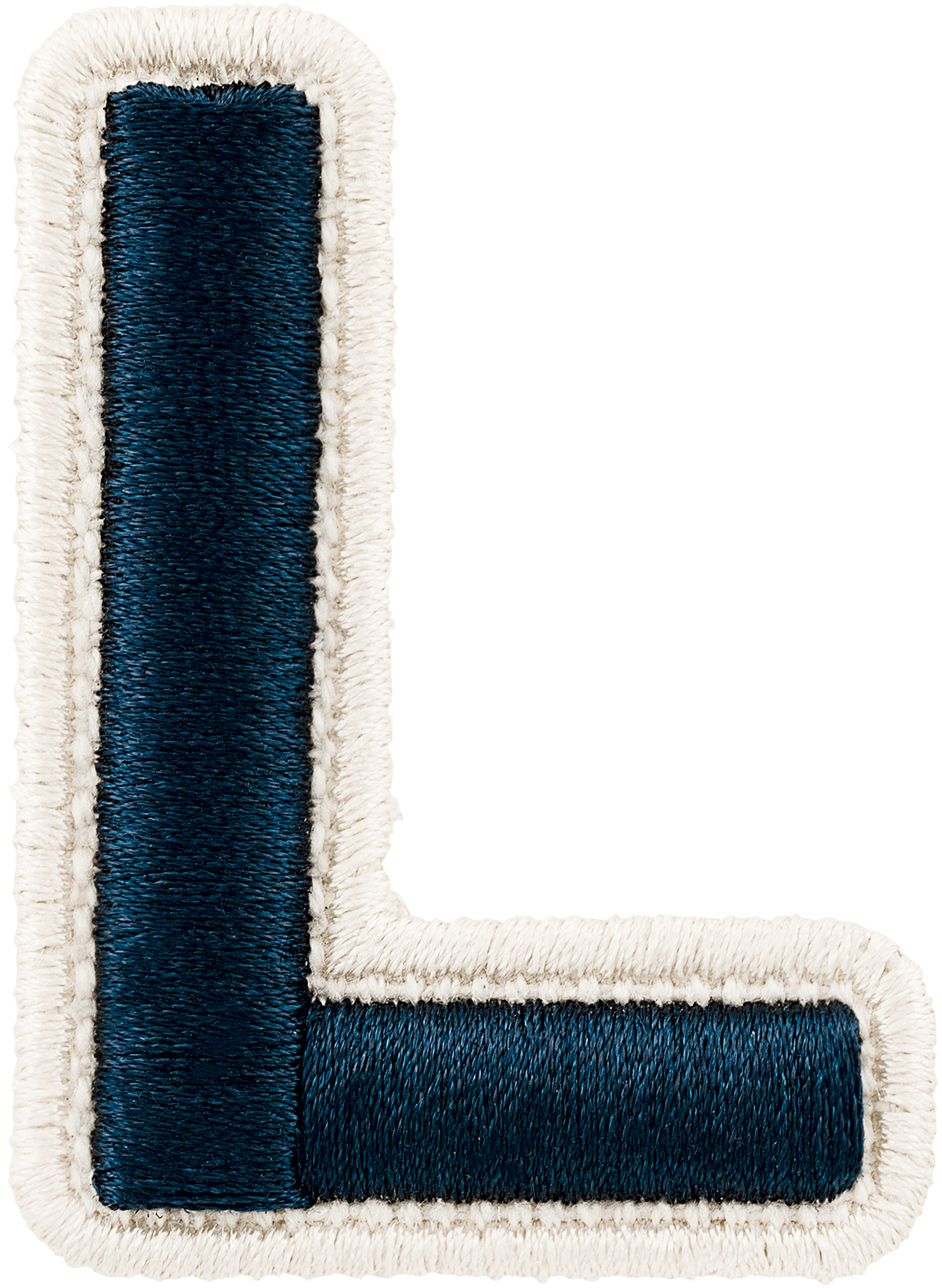 Sapphire Rolled Embroidery Letter Patch