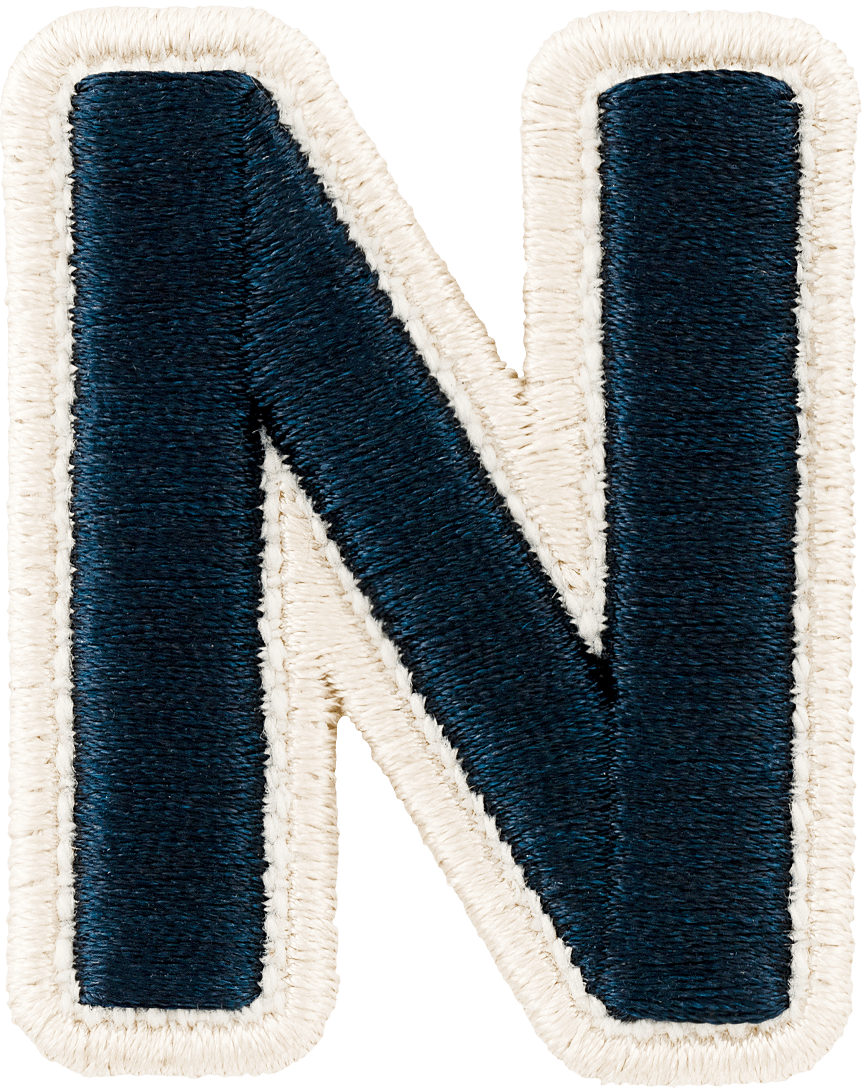 Sapphire Rolled Embroidery Letter Patch
