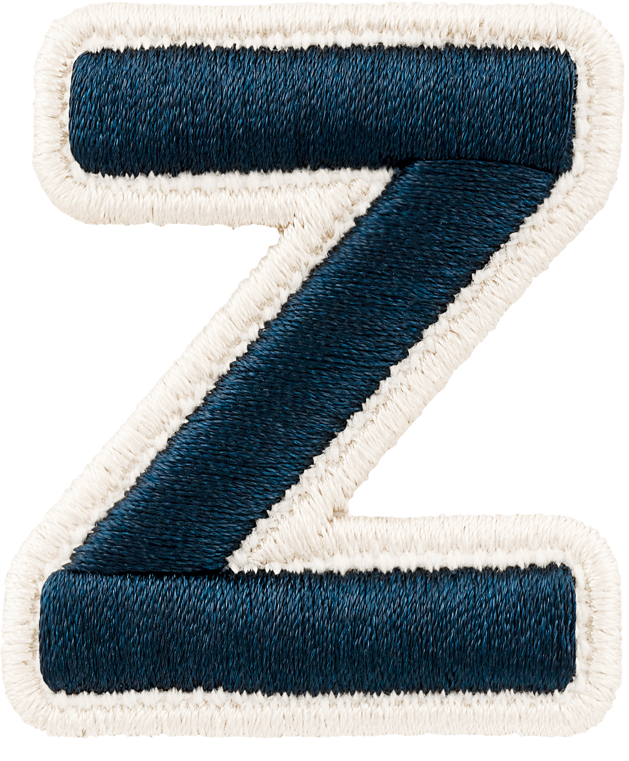 Sapphire Rolled Embroidery Letter Patch