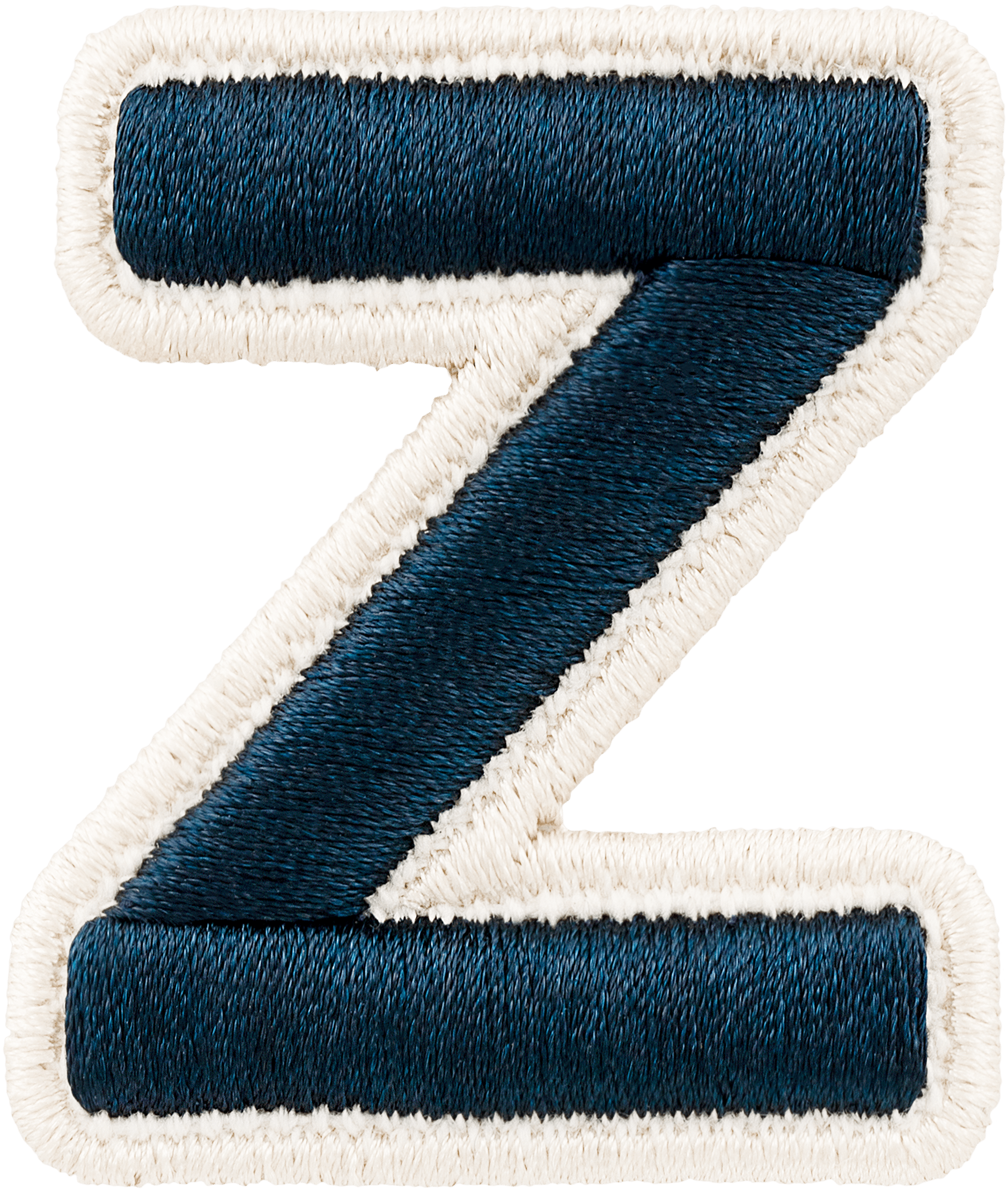 Sapphire Rolled Embroidery Letter Patch