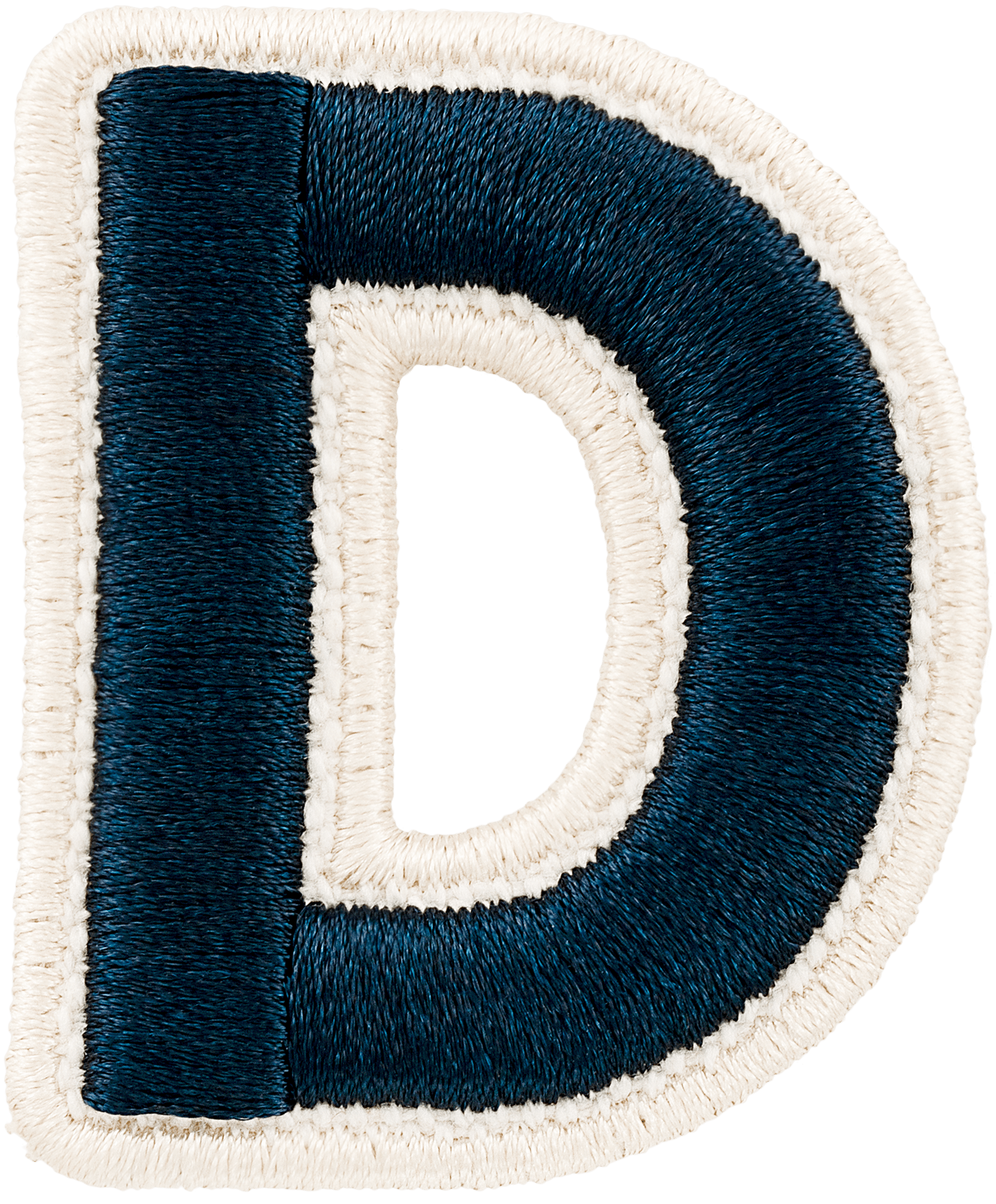 Sapphire Rolled Embroidery Letter Patch