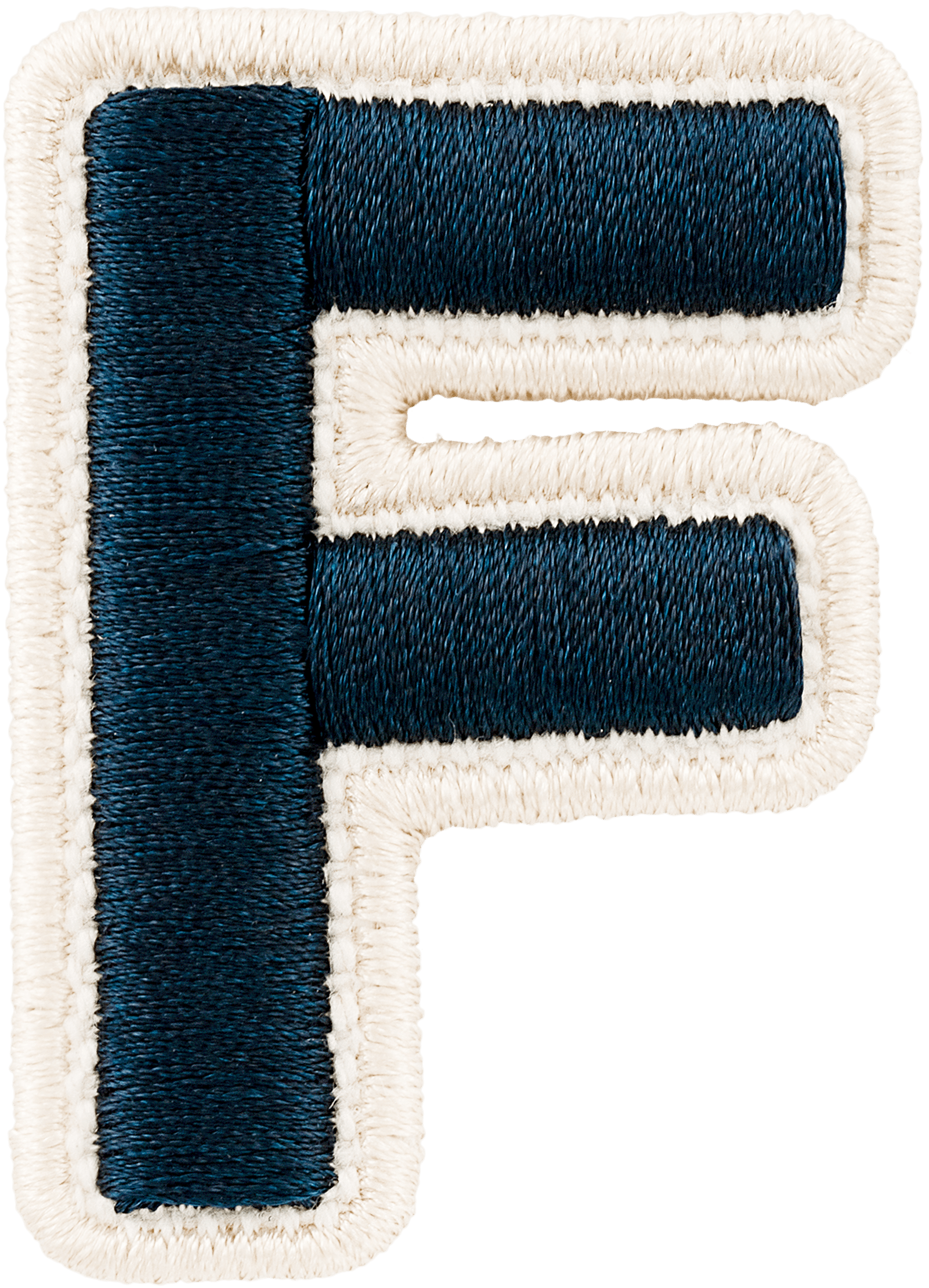 Sapphire Rolled Embroidery Letter Patch