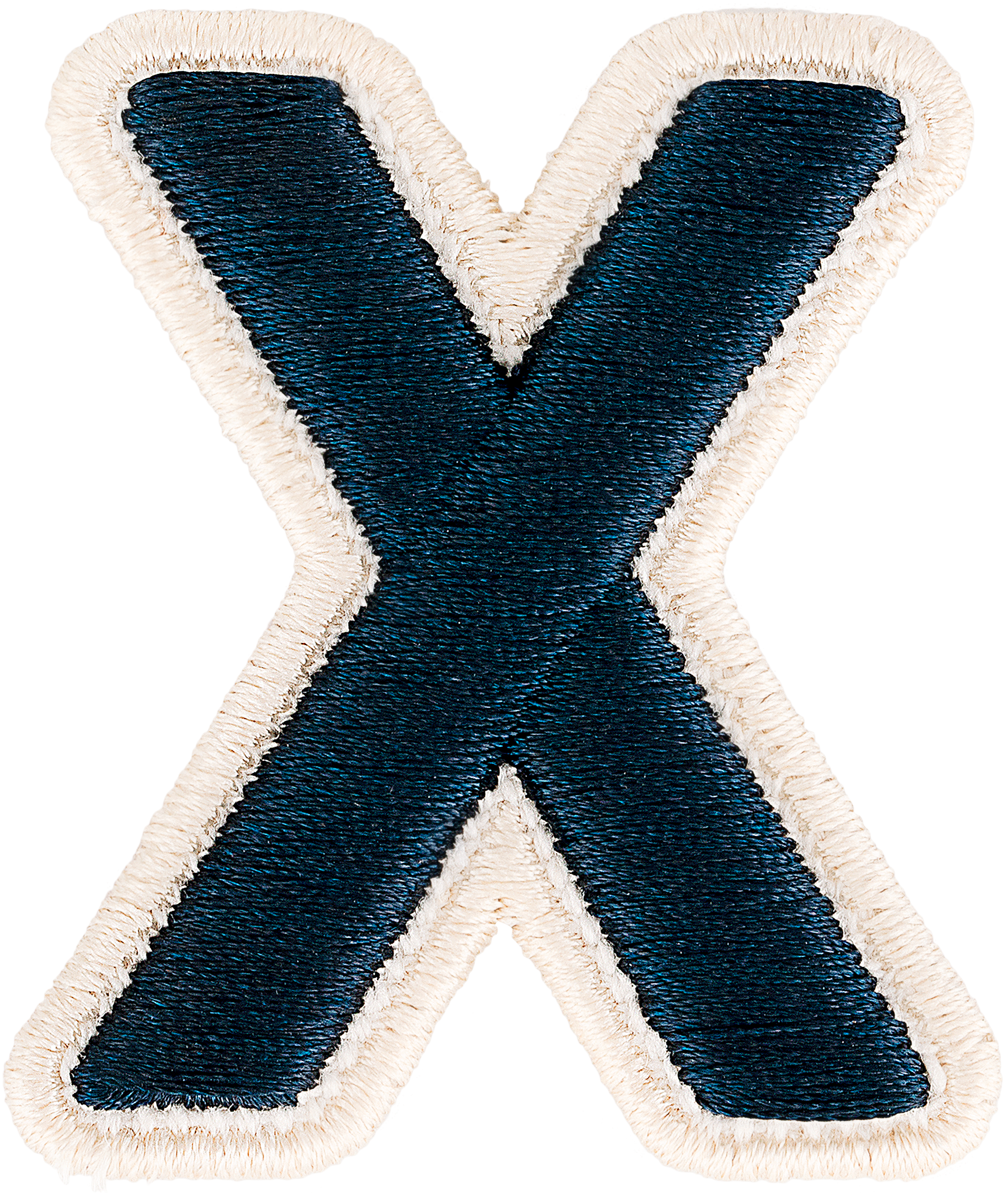 Sapphire Rolled Embroidery Letter Patch