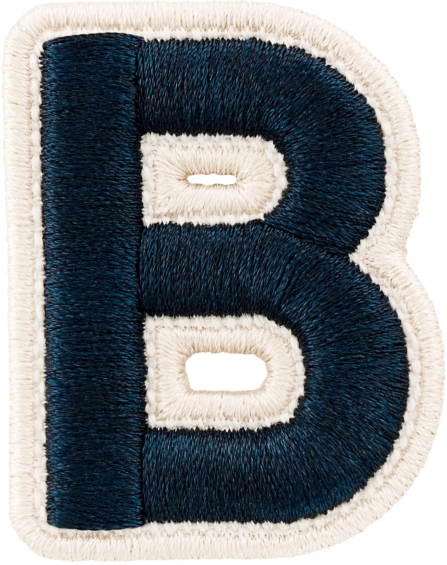 Sapphire Rolled Embroidery Letter Patch