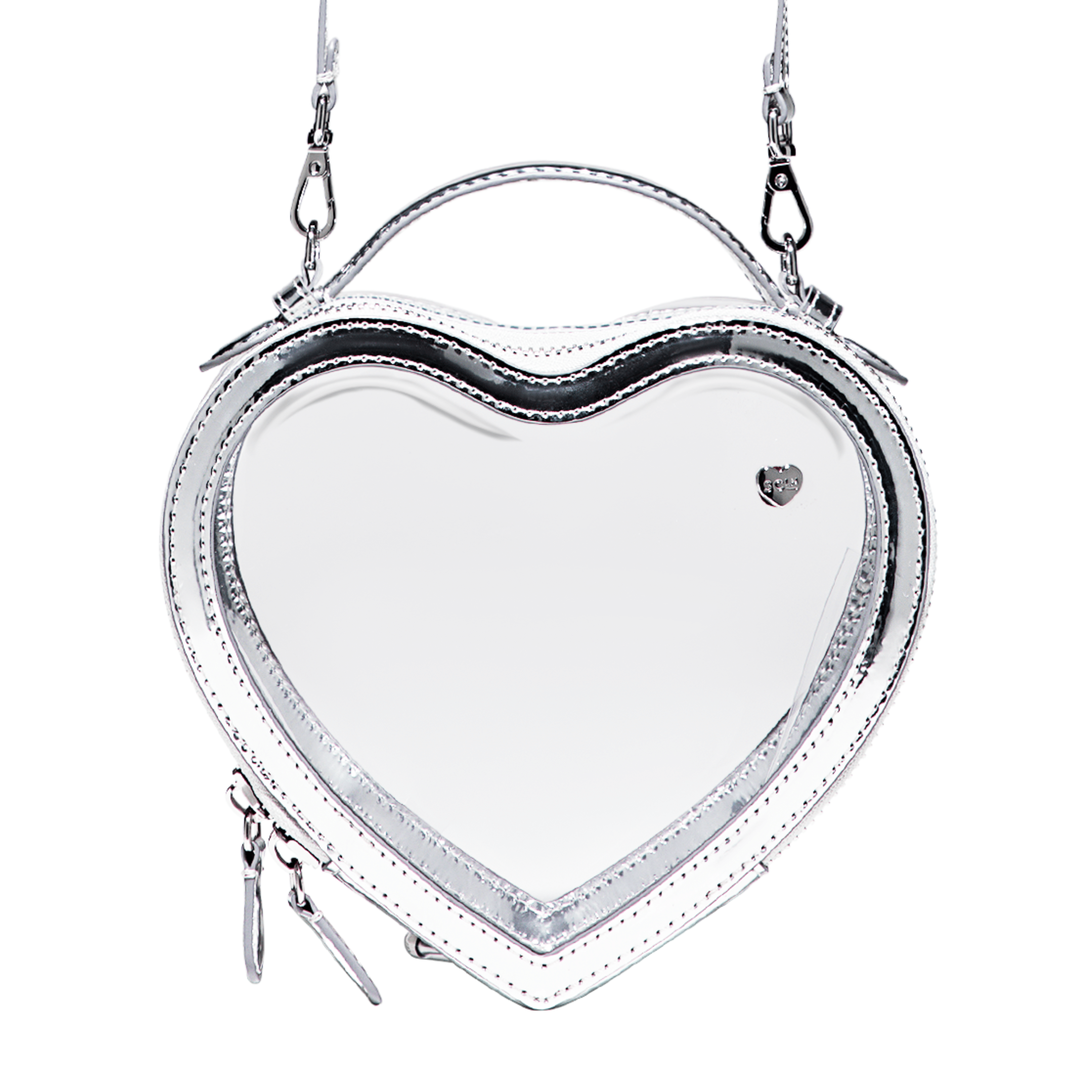 Clear Heart Crossbody Bag