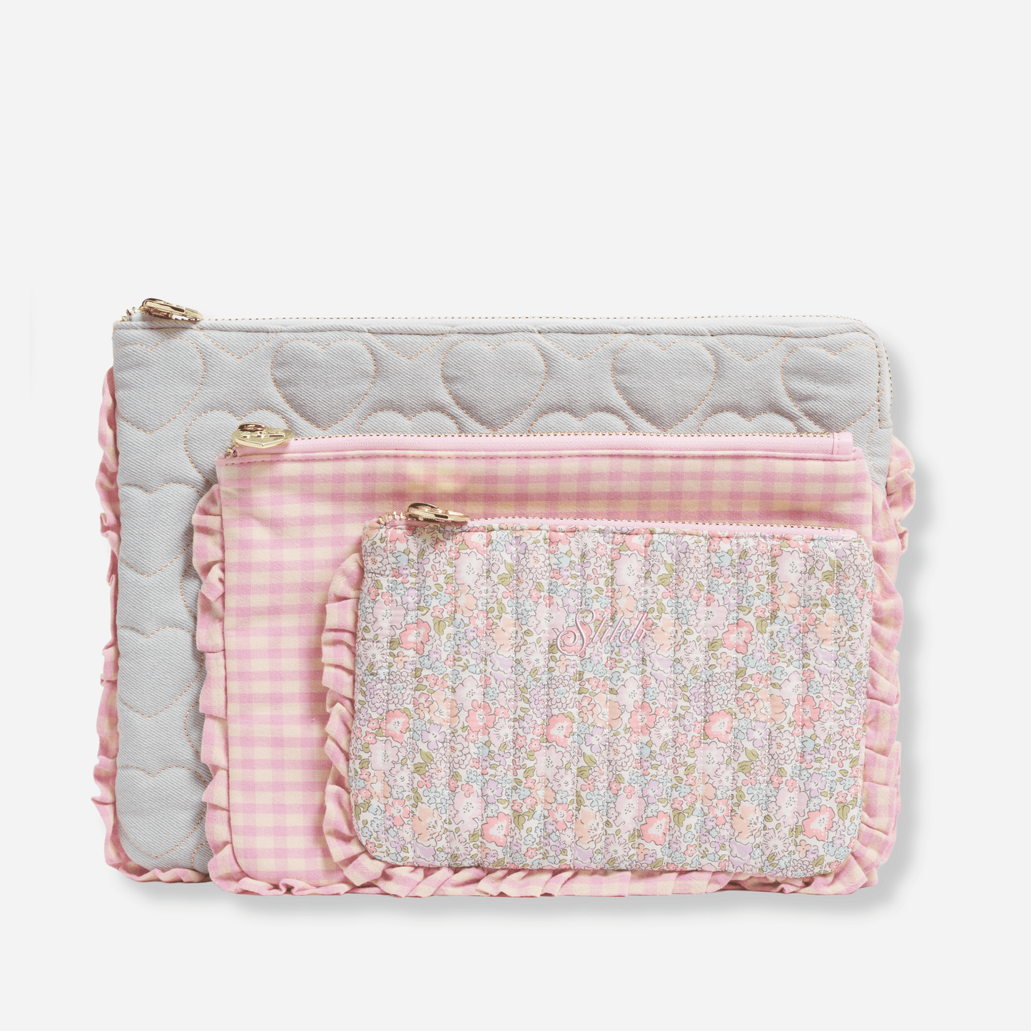 Needlepoint Flat Pouch Set - Stoney Clover Lane