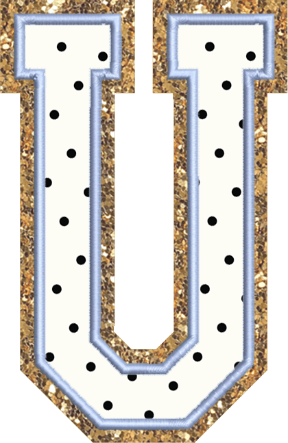 Jumbo Blanc Dot Varsity Letter Patch - Stoney Clover Lane