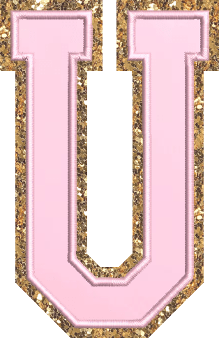 Jumbo Flamingo Glitter Varsity Letter Patch