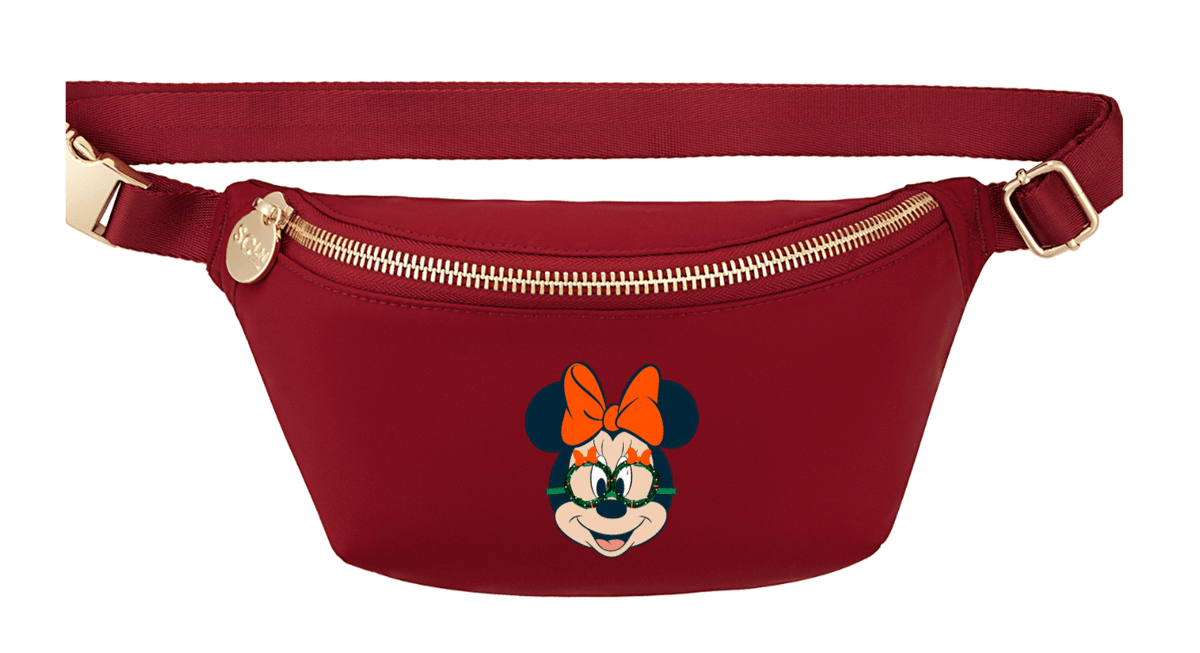 Disney Holiday Village Burgundy Fanny Pack with Embroidery