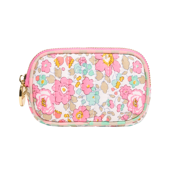 バッグ LIBERTY PRINT Fabric Pouch + Pink cherry Wholesale Zippered Pouches, Washed Canvas Zipper Pouch with