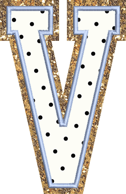 Jumbo Blanc Dot Varsity Letter Patch - Stoney Clover Lane