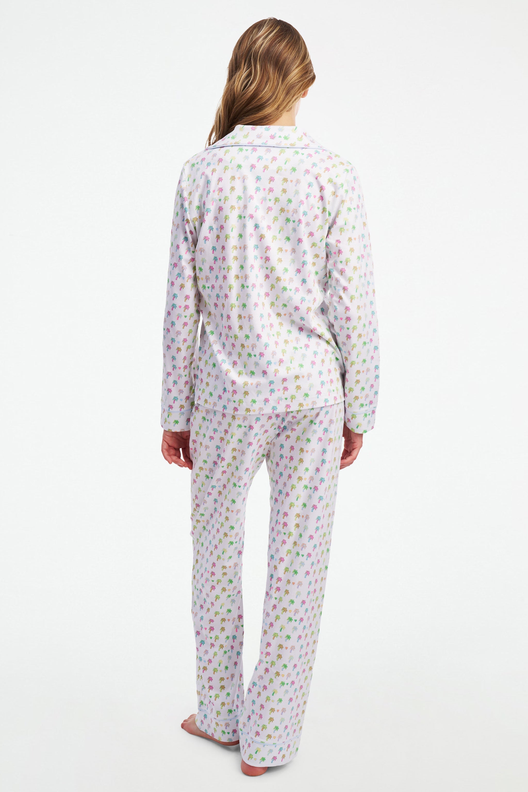 Palm Dreams Long Sleeve Polo Pajamas