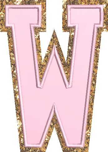 Jumbo Flamingo Glitter Varsity Letter Patch