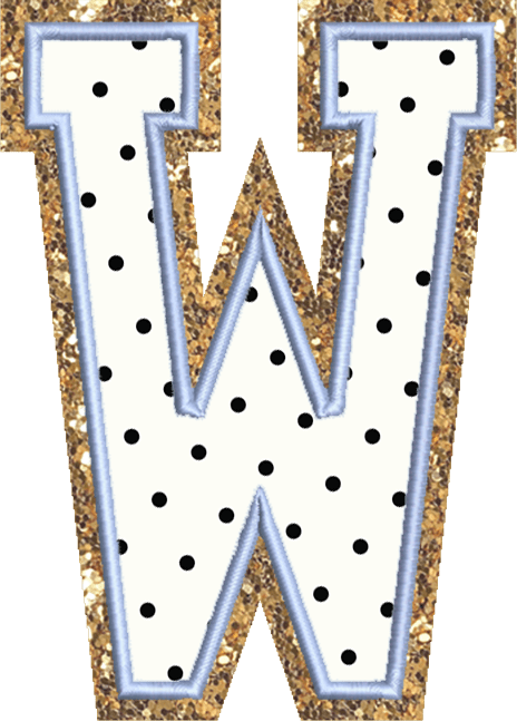 Jumbo Blanc Dot Varsity Letter Patch - Stoney Clover Lane