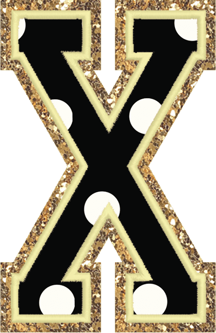 Jumbo Noir Dot Varsity Letter Patch - Stoney Clover Lane