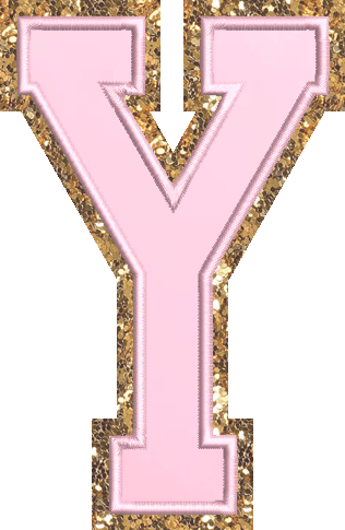 Jumbo Flamingo Glitter Varsity Letter Patch