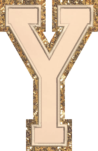 Jumbo Sand Glitter Varsity Letter Patch