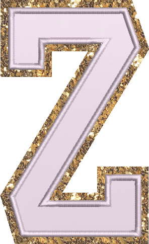 Jumbo Lilac Glitter Varsity Letter Patch