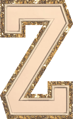 Jumbo Sand Glitter Varsity Letter Patch