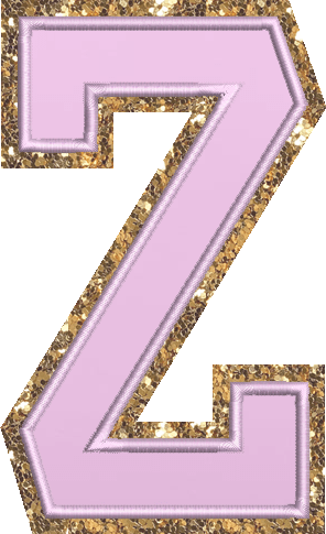 Jumbo Grape Glitter Varsity Letter Patch