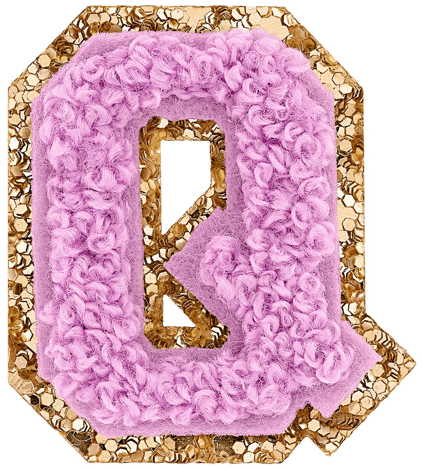 Grape Mini Glitter Varsity Letter Patch