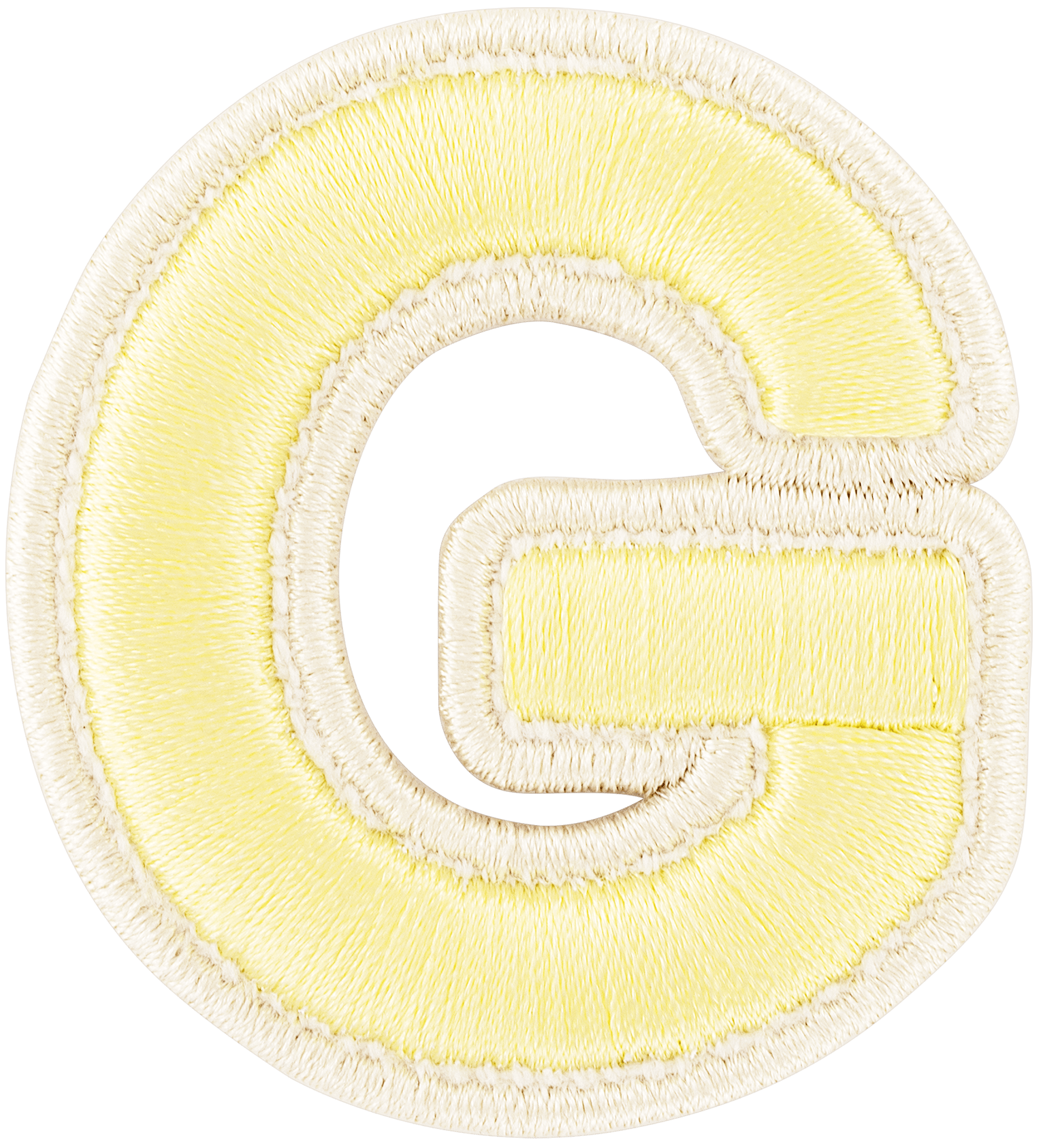 Banana Rolled Embroidery Letter Patch