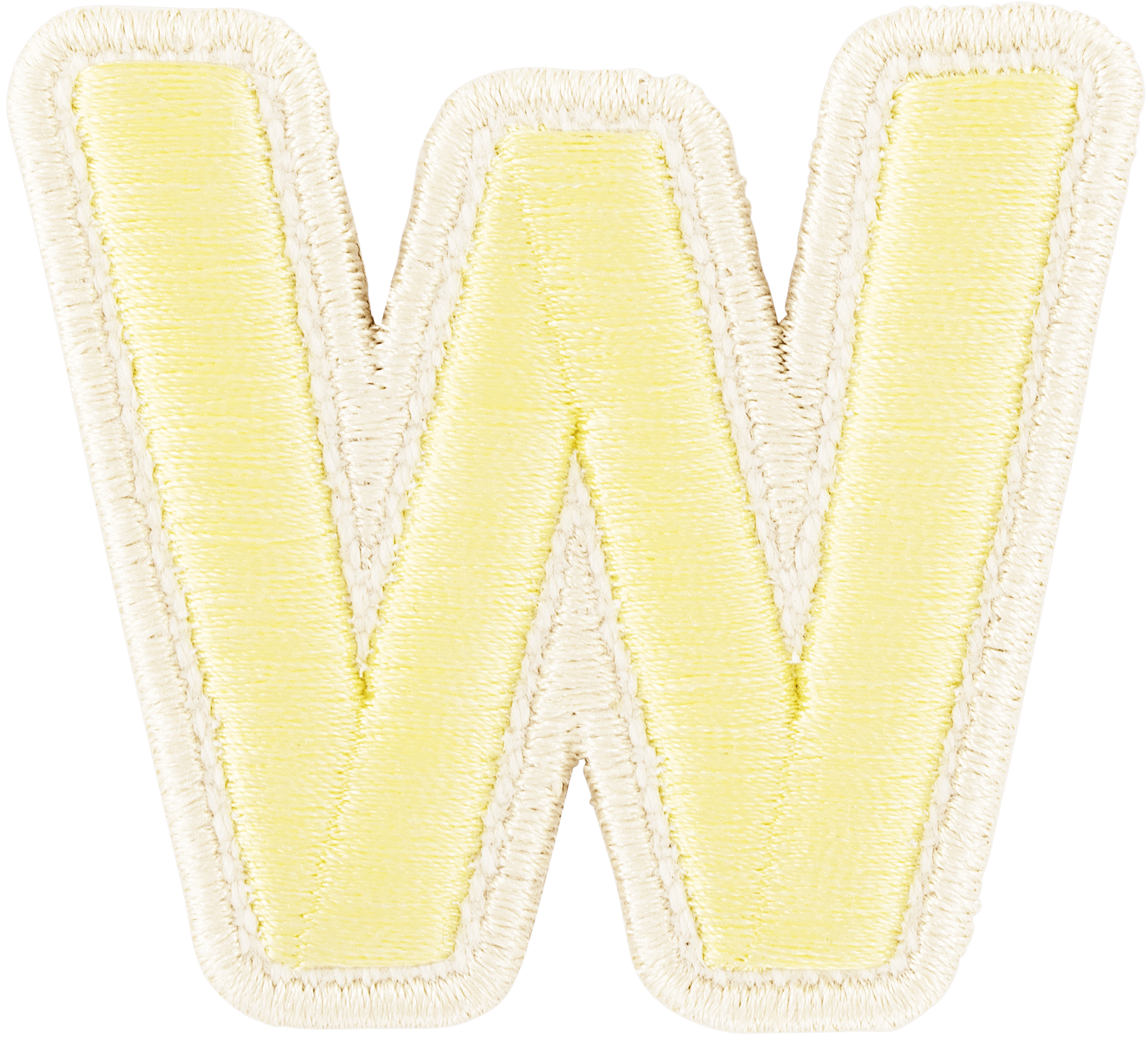 Banana Rolled Embroidery Letter Patch