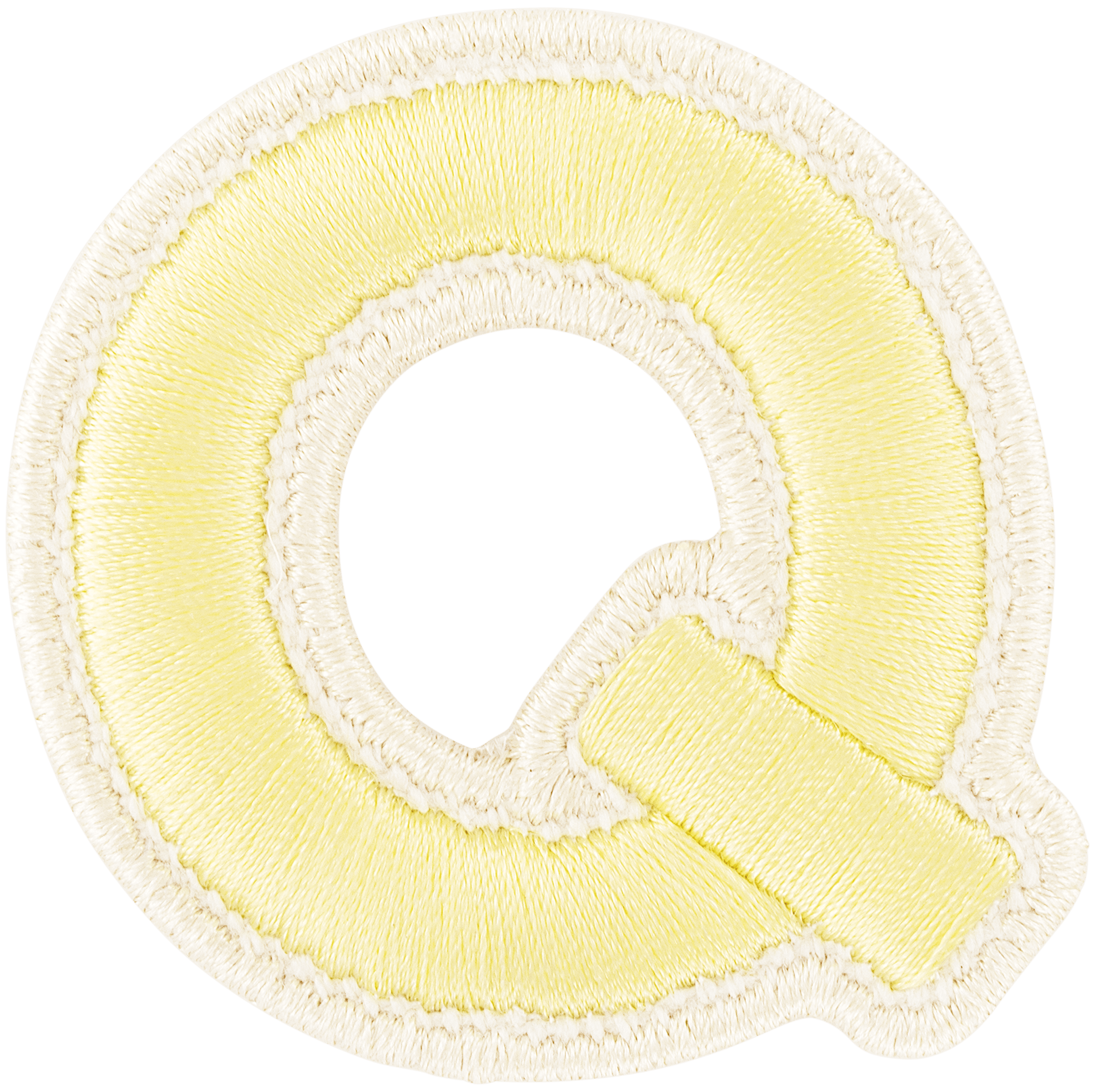 Banana Rolled Embroidery Letter Patch