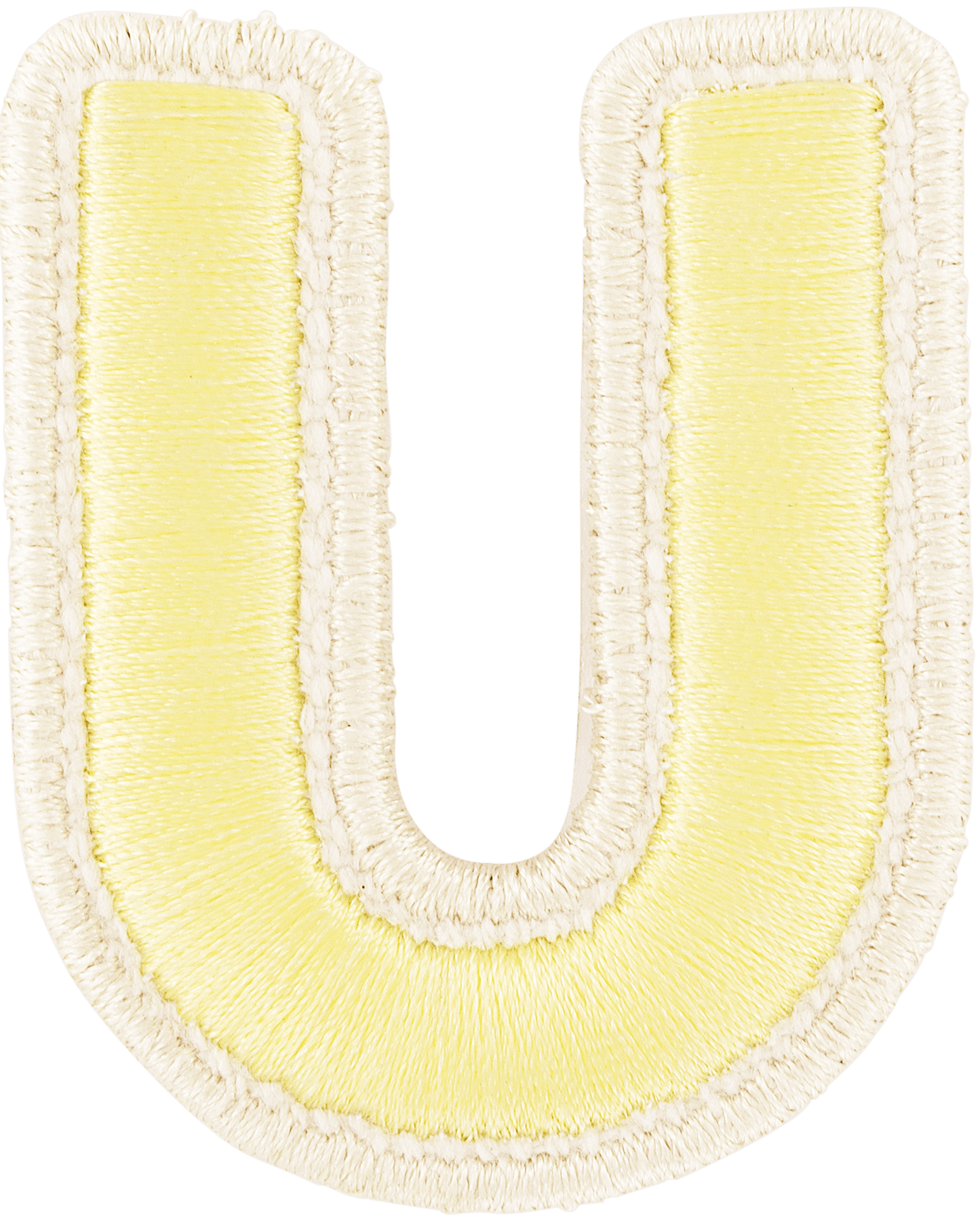Banana Rolled Embroidery Letter Patch