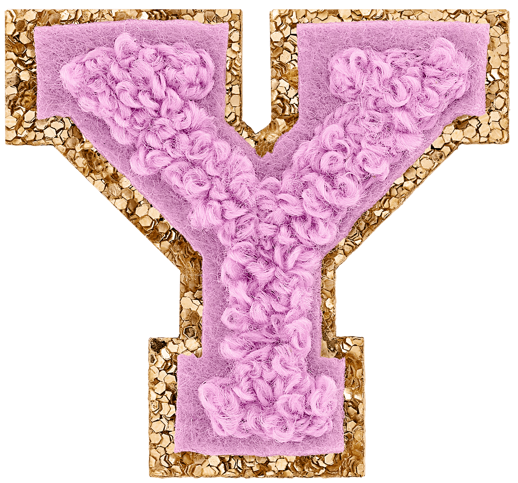 Grape Mini Glitter Varsity Letter Patch