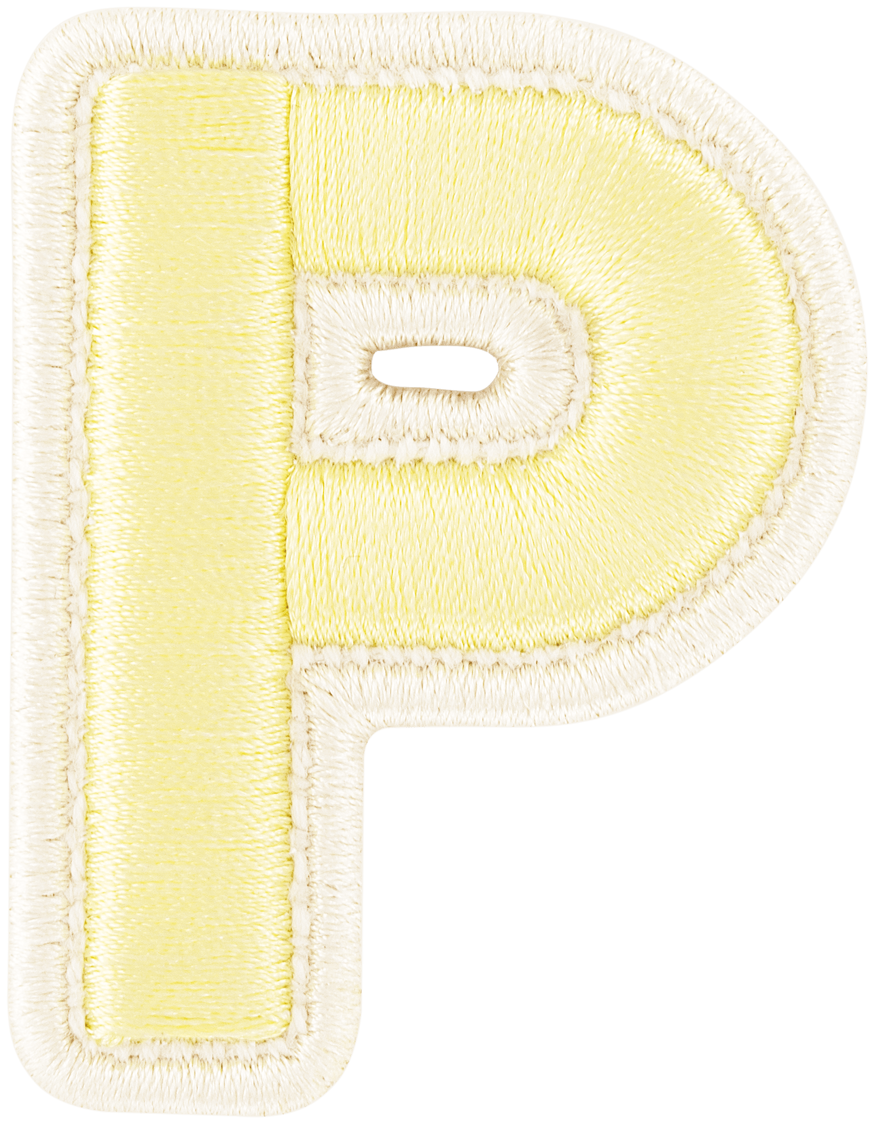 Banana Rolled Embroidery Letter Patch