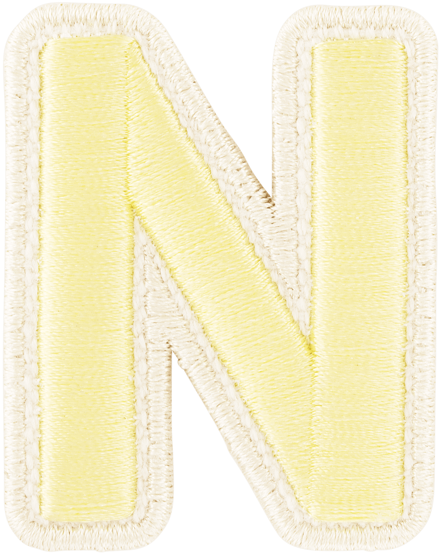 Banana Rolled Embroidery Letter Patch