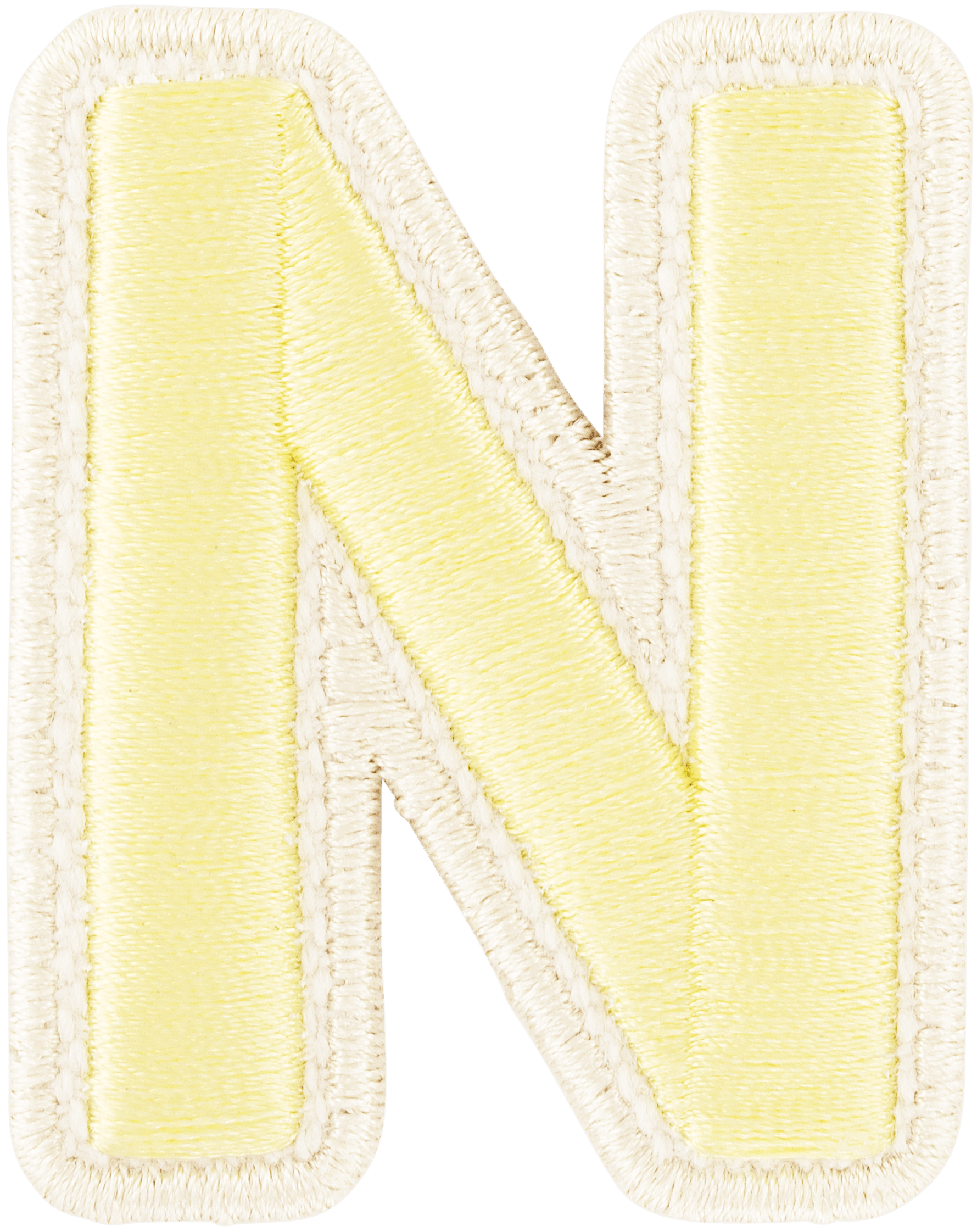 Banana Rolled Embroidery Letter Patch