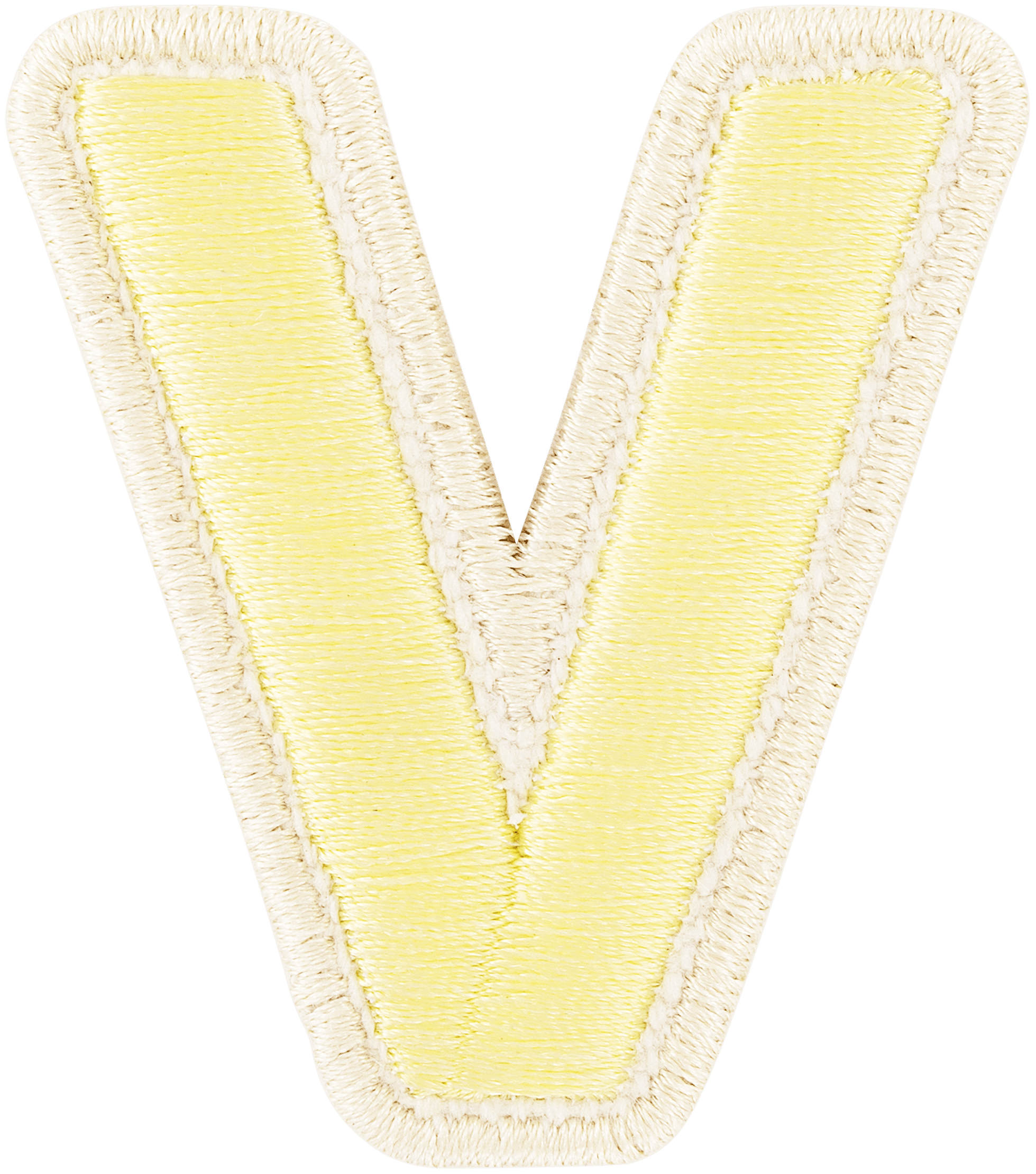 Banana Rolled Embroidery Letter Patch