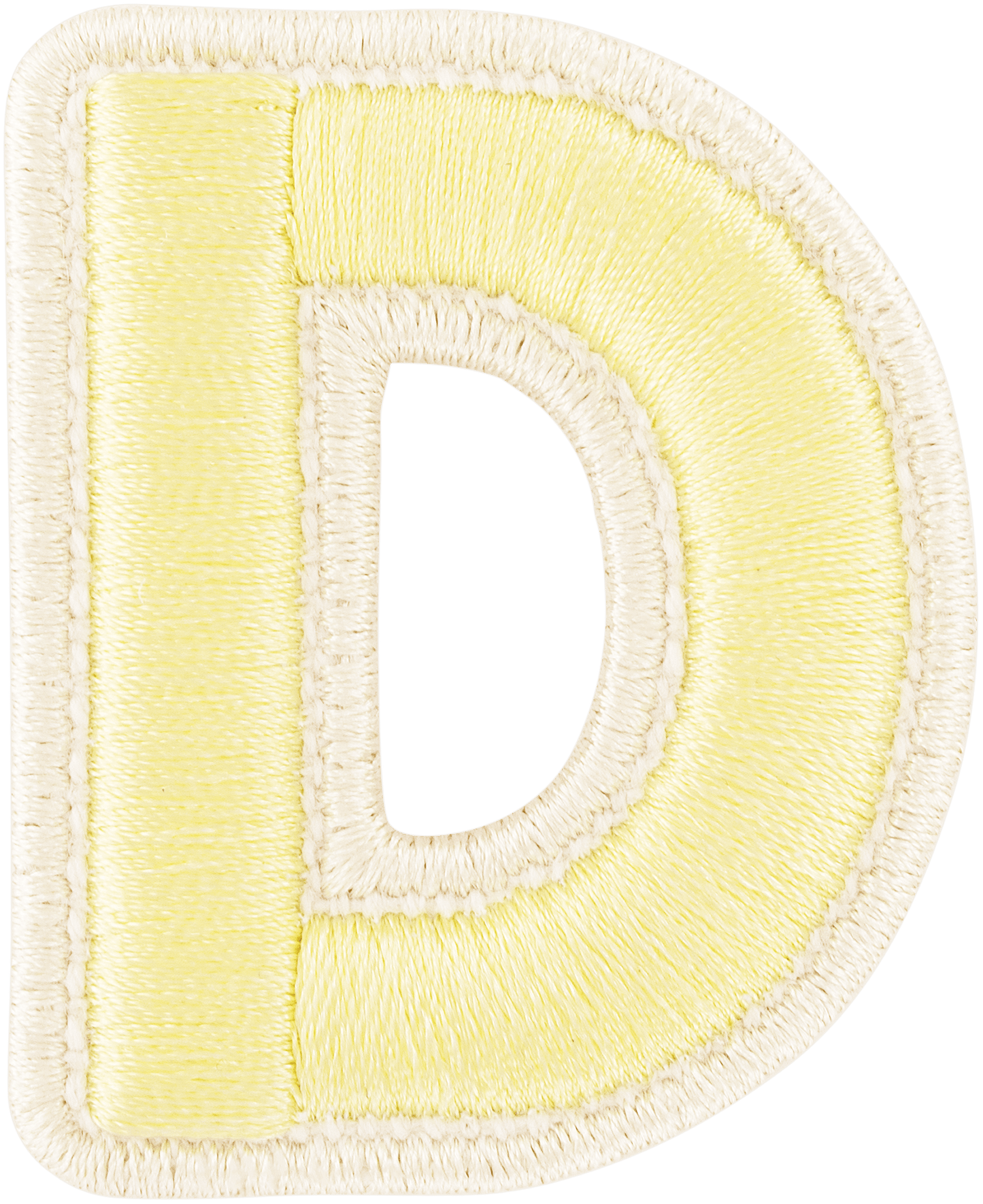 Banana Rolled Embroidery Letter Patch