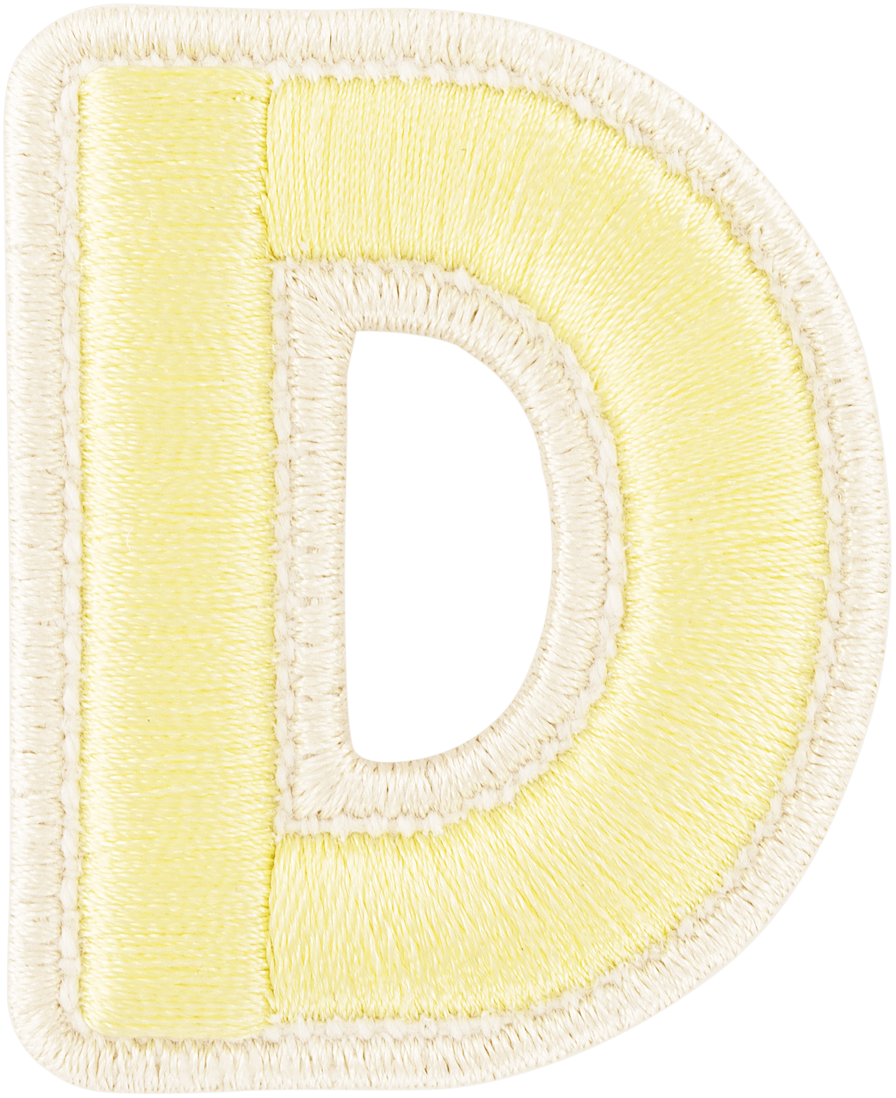 Banana Rolled Embroidery Letter Patch