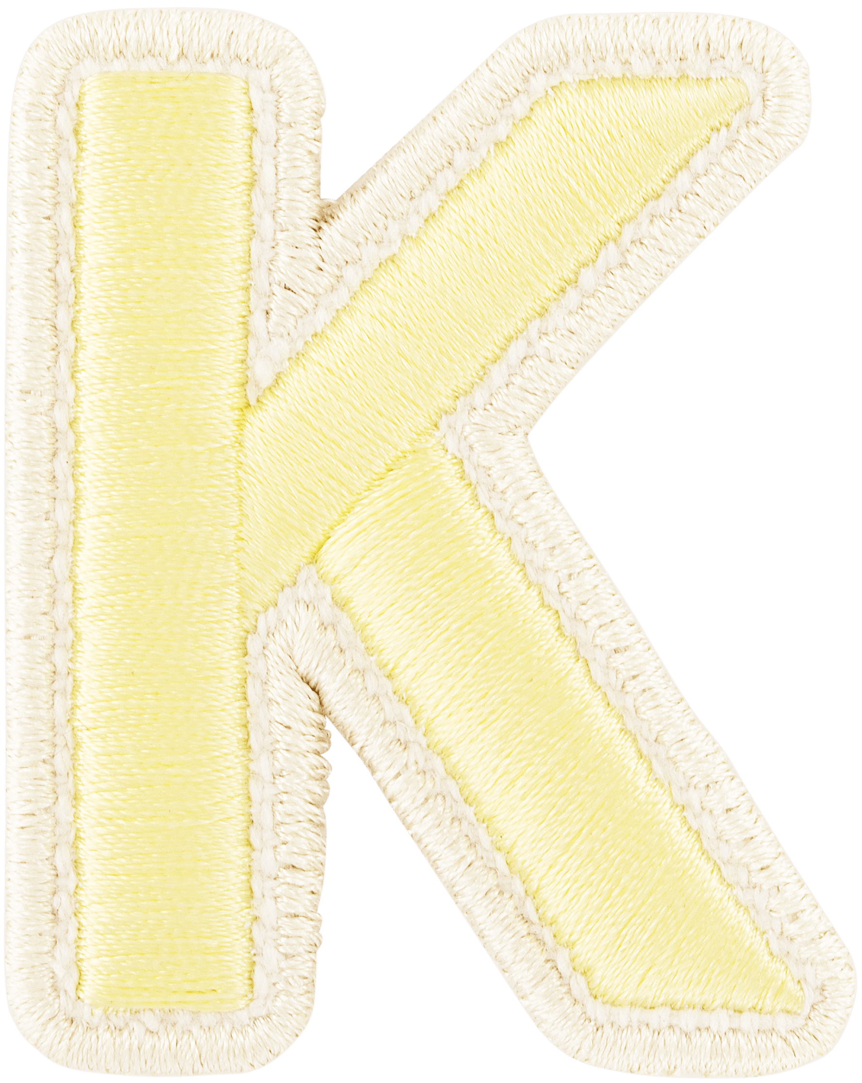 Banana Rolled Embroidery Letter Patch