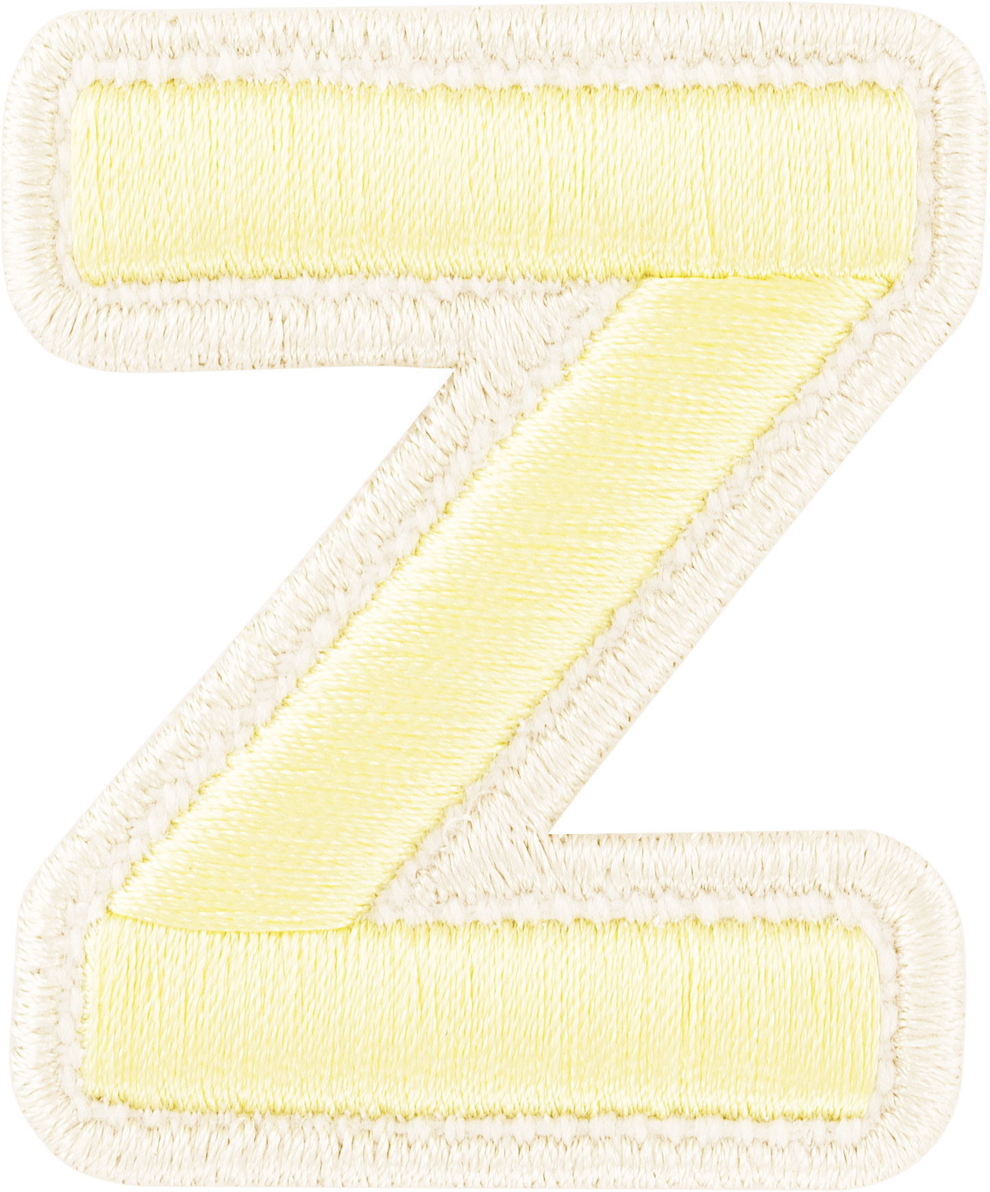 Banana Rolled Embroidery Letter Patch