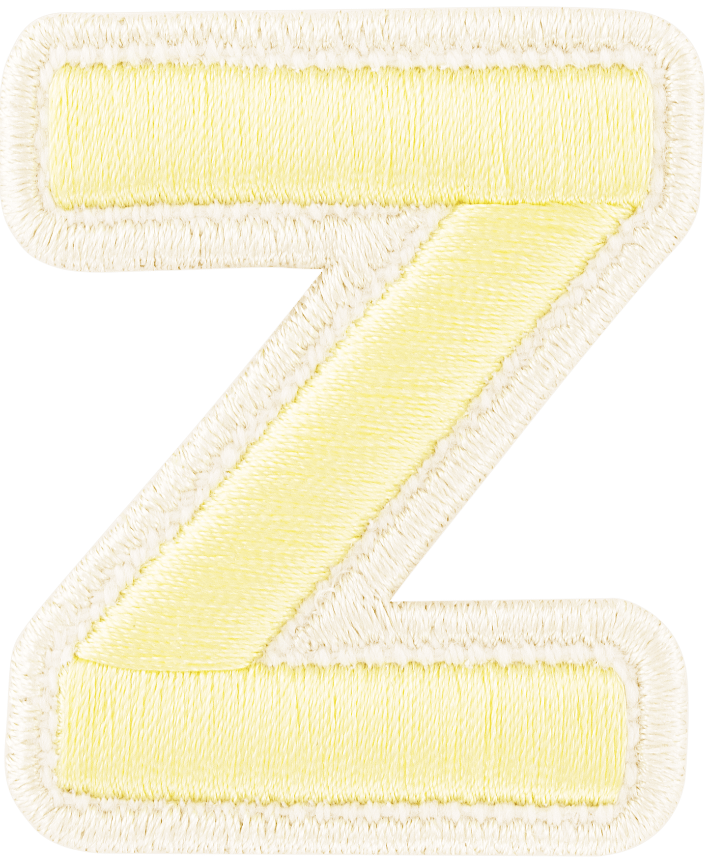 Banana Rolled Embroidery Letter Patch