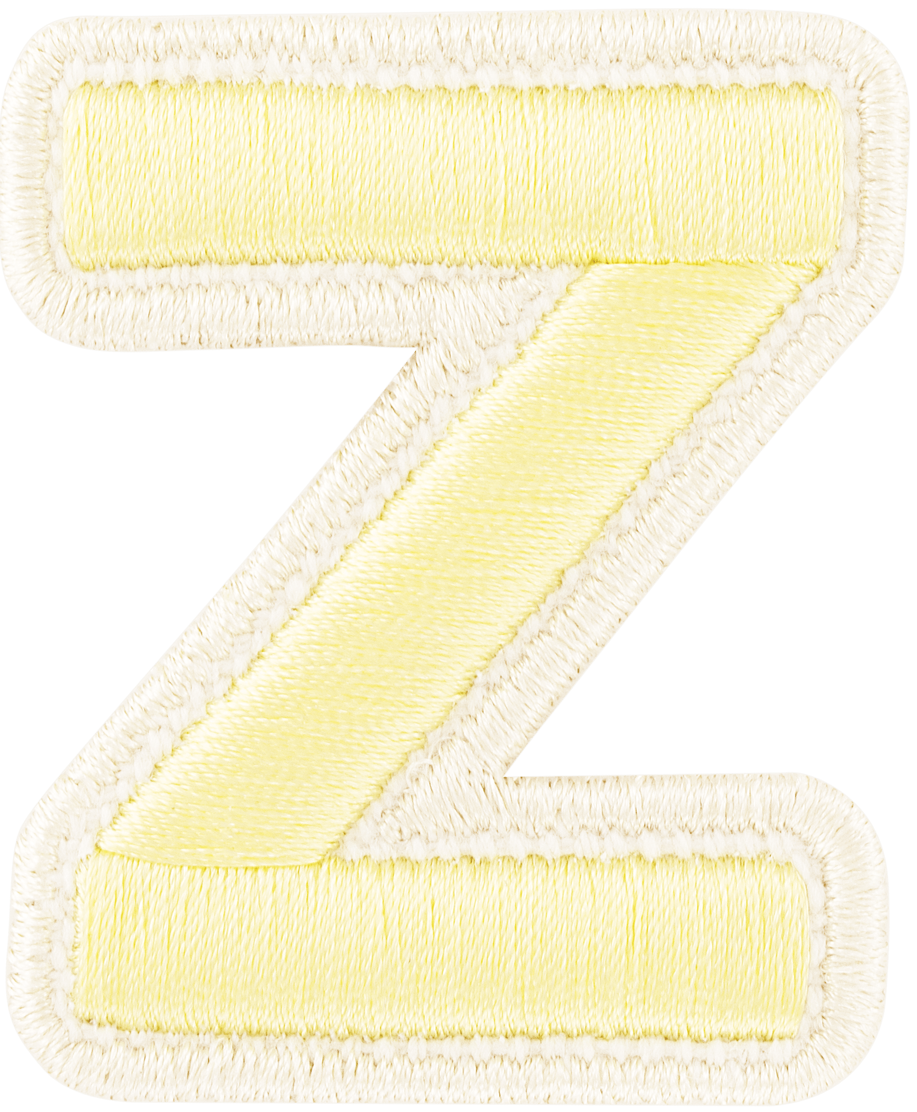 Banana Rolled Embroidery Letter Patch