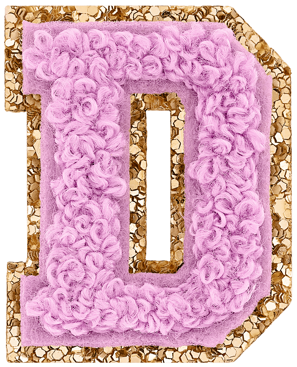 Grape Mini Glitter Varsity Letter Patch