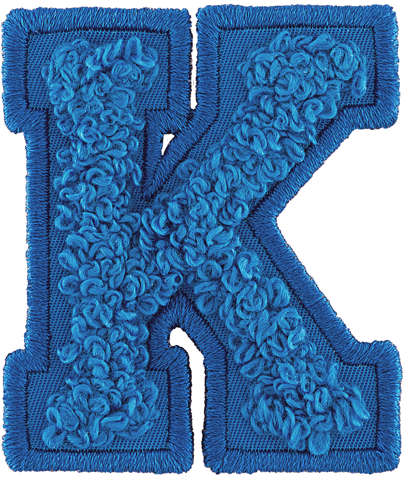 Berry Blue Letter Patch