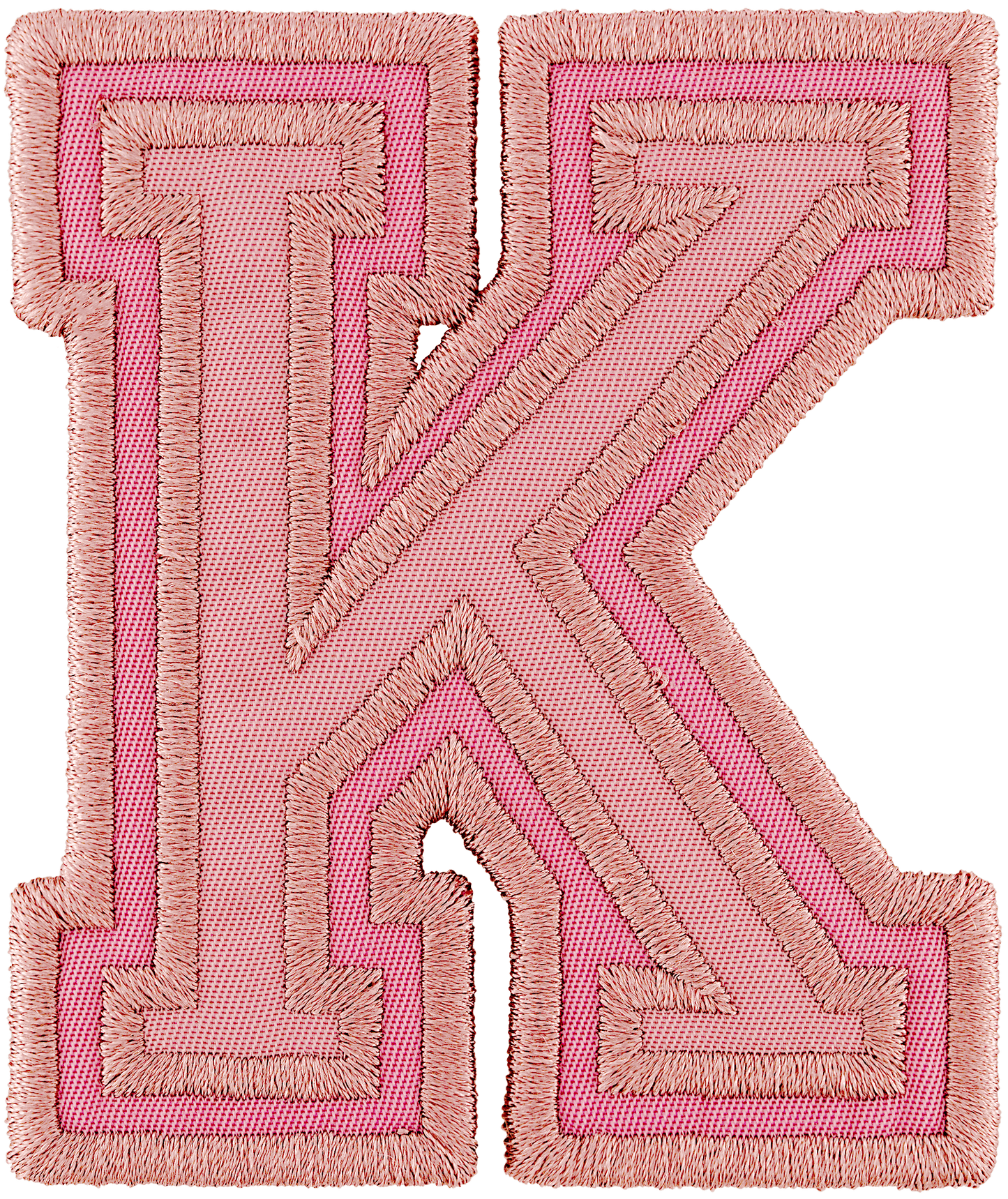 Mauve Varsity Nylon Letter Patch