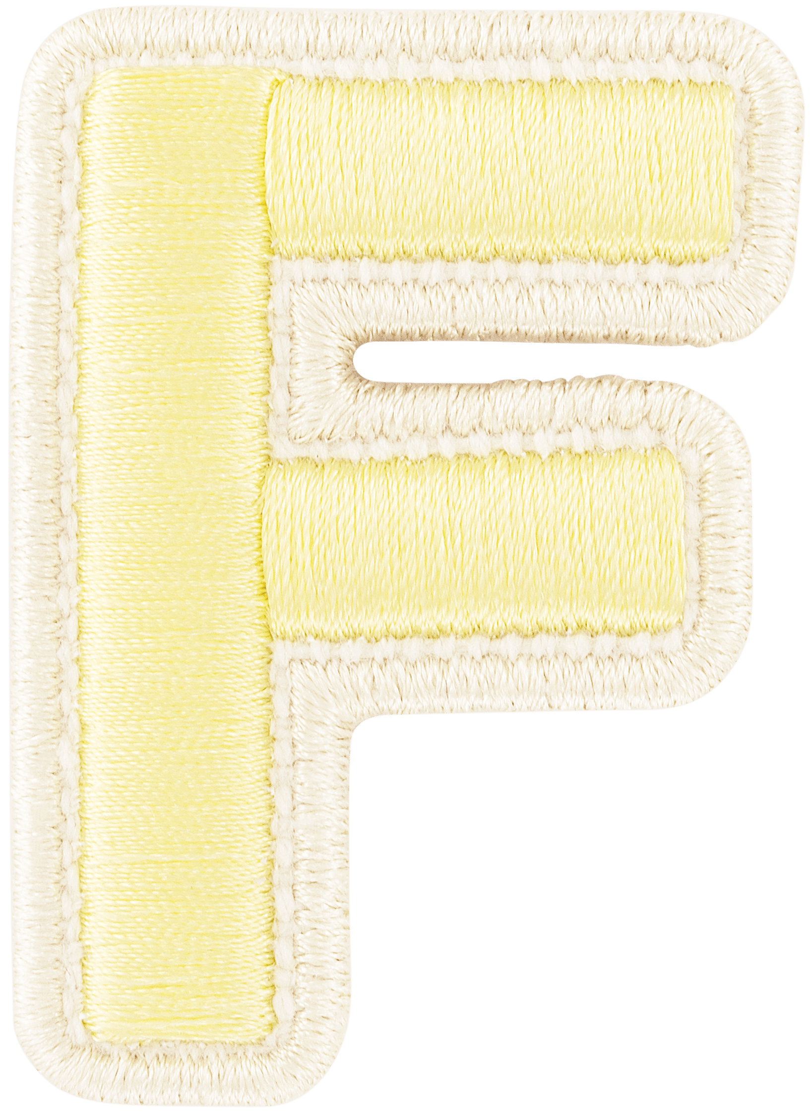 Banana Rolled Embroidery Letter Patch