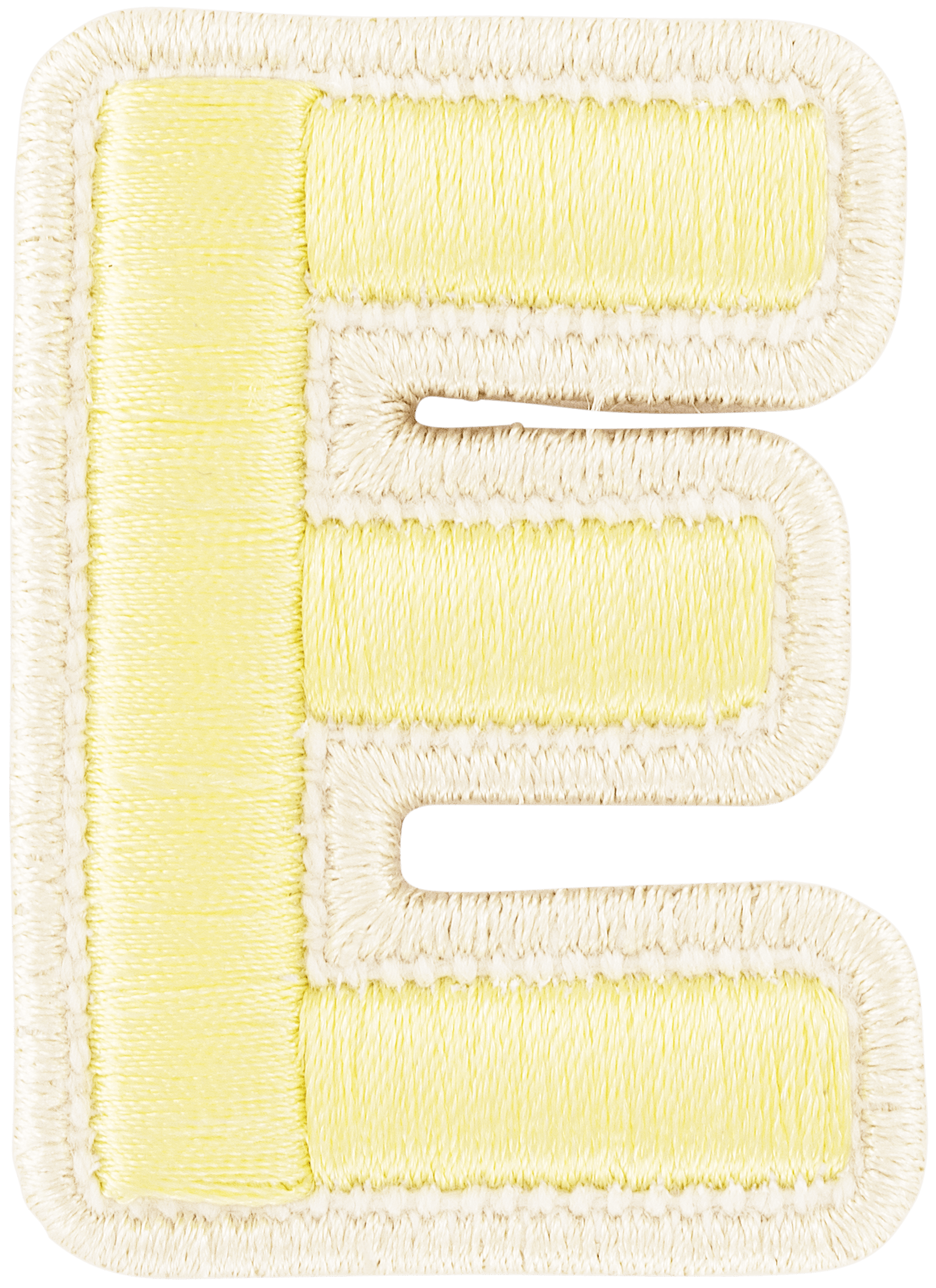 Banana Rolled Embroidery Letter Patch
